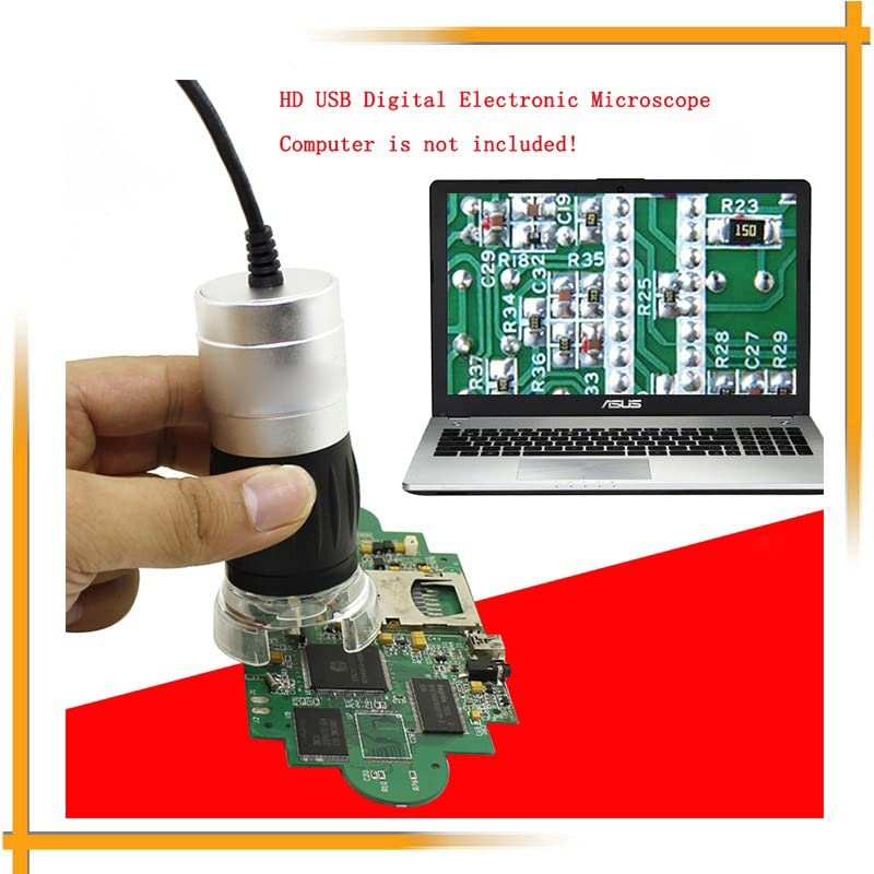 Microscope numérique USB 2,1 MP à éclairage LED pour un zoom ultra précis de 40x à 200x