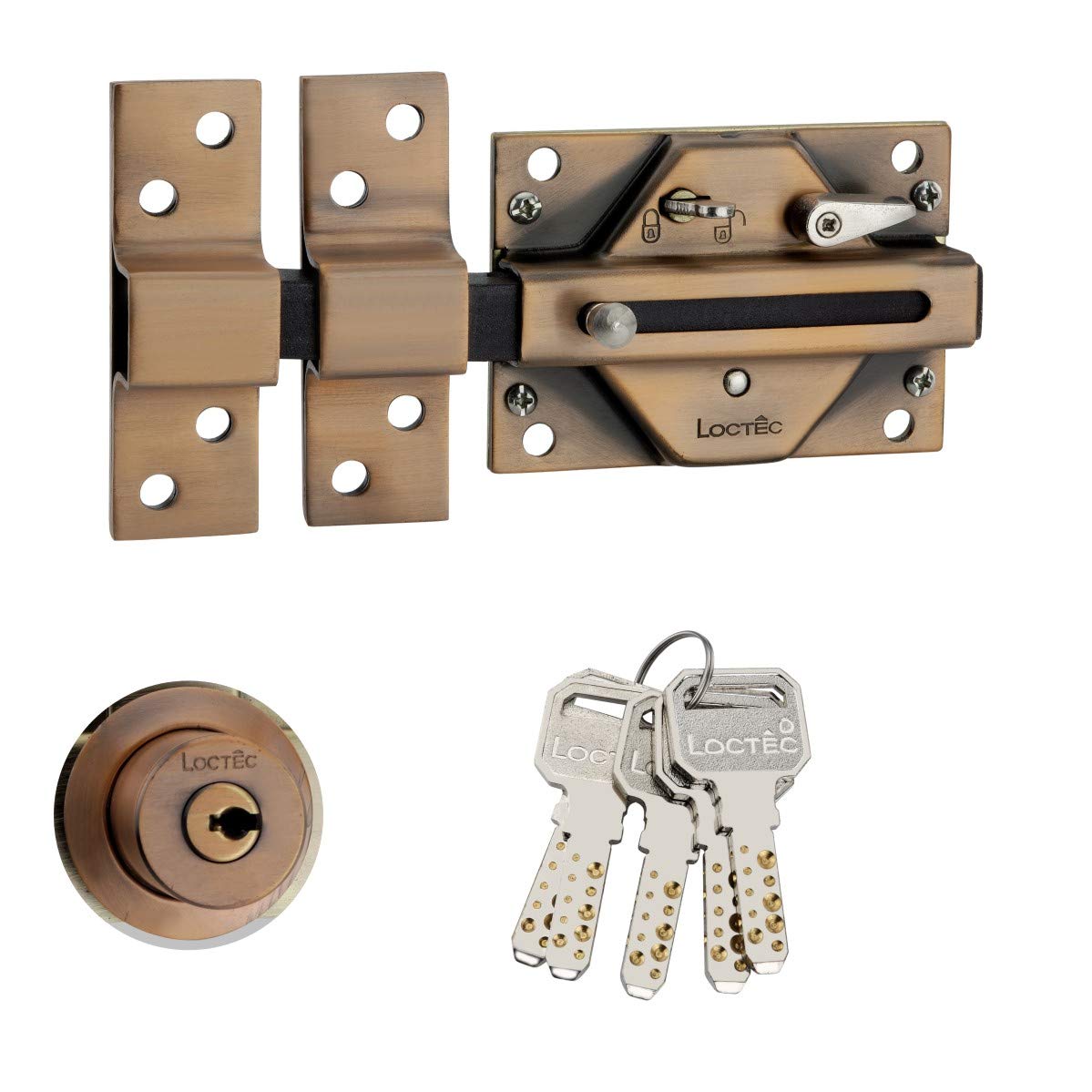 LOCTEC Main Door Lock Antique Copper