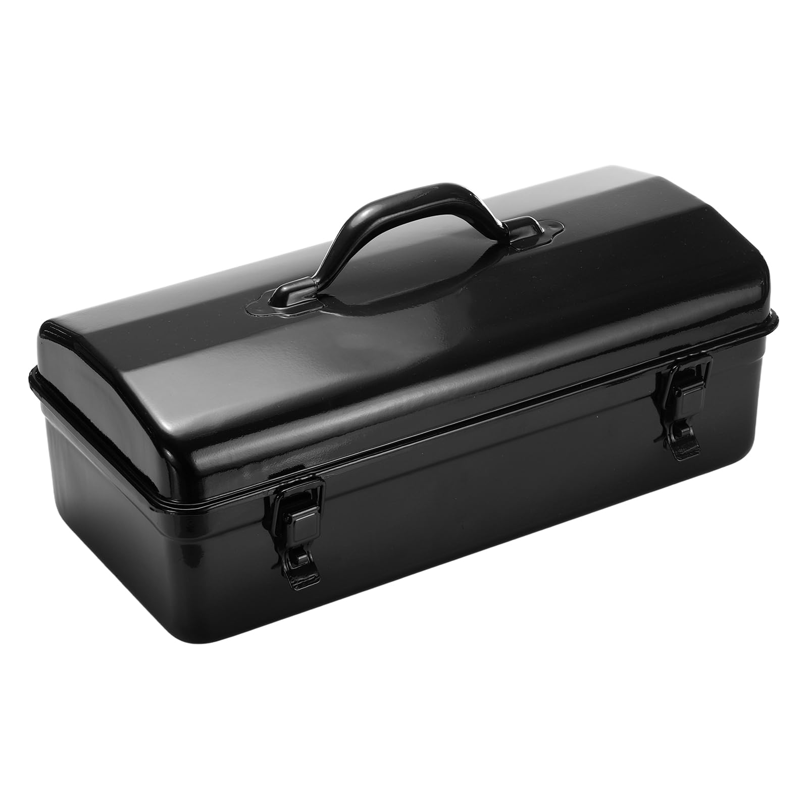 QUARKZMAN Caja De Herramientas De Acero Portátil 16.4" x 7.7" x 3.9" | Caja De Almacenamiento De Herramientas Organizador De Metal, Con Asa Y Doble Pestillo De Metal, Para Taller Garaje