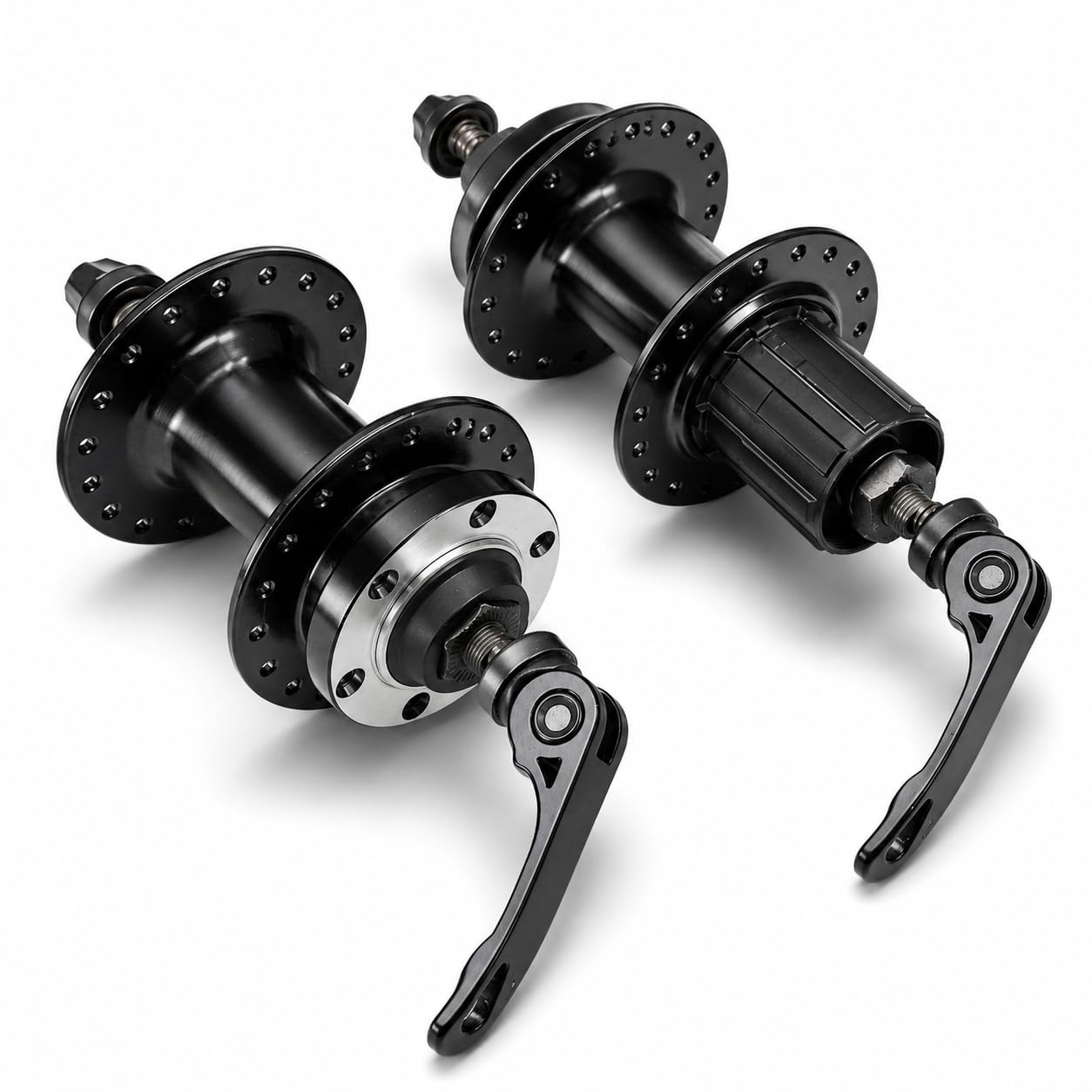 CICLOSPORT Bicycle Cassette Hub Set | 8/9 Speed | Front & Rear QR | 36 Holes | Disc Compatible | Alloy | Black-image-2