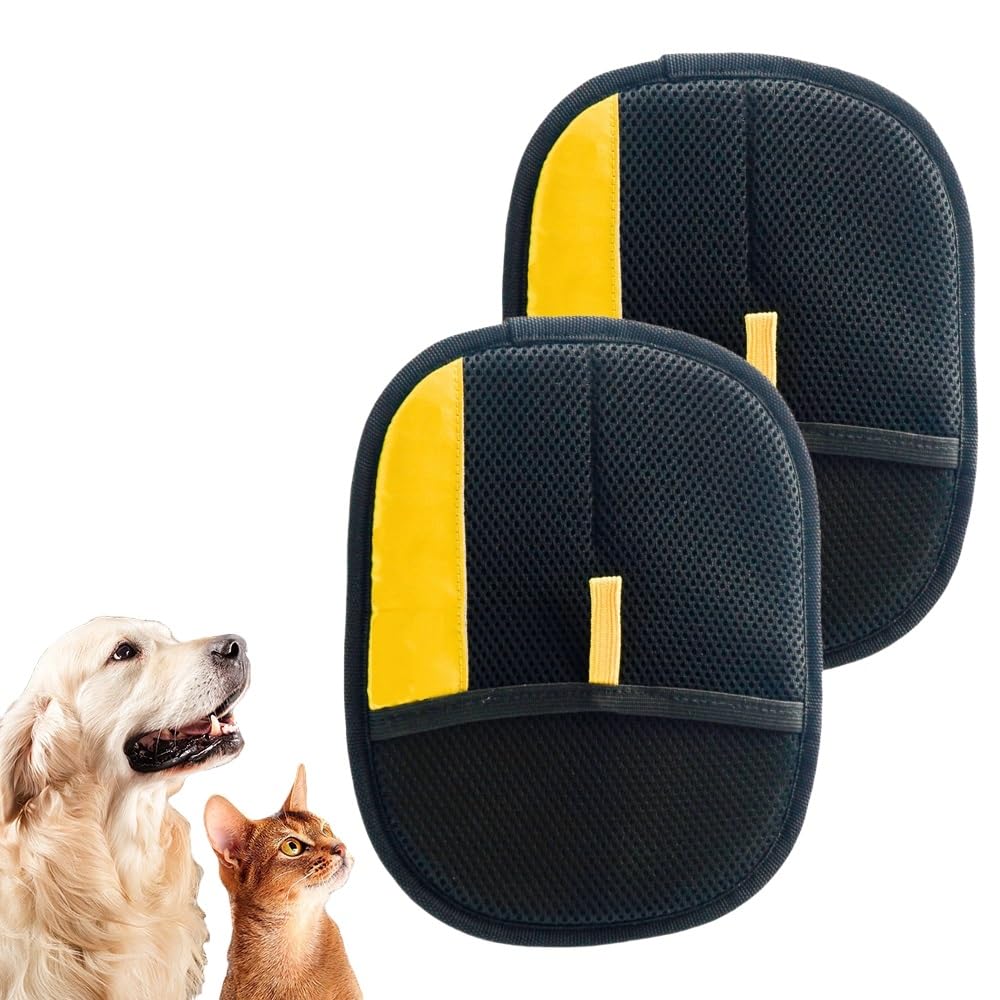 Pet Hair Removal Glove for Cats & Dogs, 2025 New Upgrade Electrostatic Grooming Gloves for Pet Hair, Cat Grooming Gloves for Hair Static Removal,