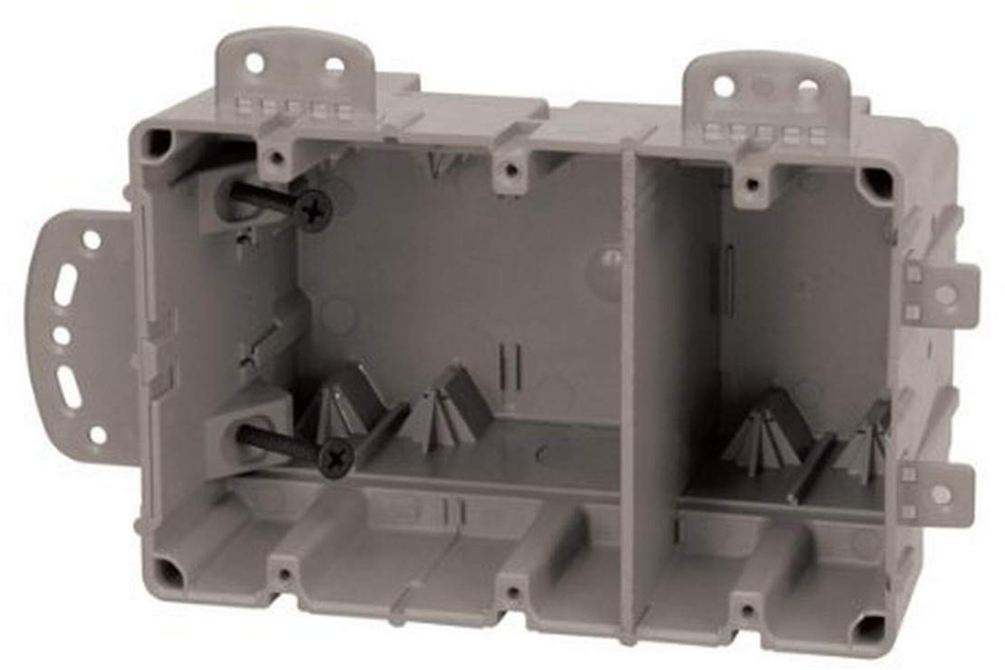 Southwire MSBMMT3G 3 Gang Multi Mount Device Box with Depth Adjustable; Heavy Duty 42lb; Gray