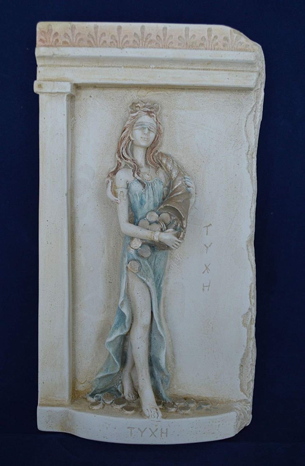 Estía Creations Déesse Tyché Déesse de Chance Et Fortune Sculpture Fille d'Aphrodite