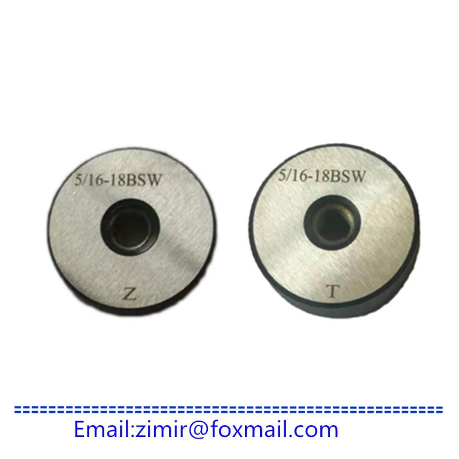 NURII Calibre de Anillo roscado Go y No-Go de 55 Grados BSW1/4-20, 1/8-40,5/32-32,3/16-24,1/4-20,5/16-18,3/8-16,1-8, Herramienta de medición de roscas (Size : 34mm)