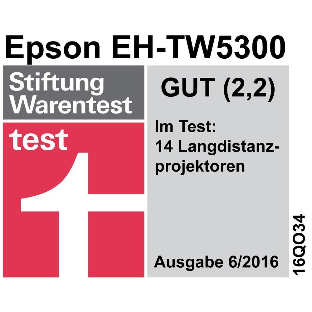 Epson EH-TW5300 - Proiettore LCD Full HD 1920 x 1080 pixel, 2200 lumen, 35.000:1 contrasto 3D