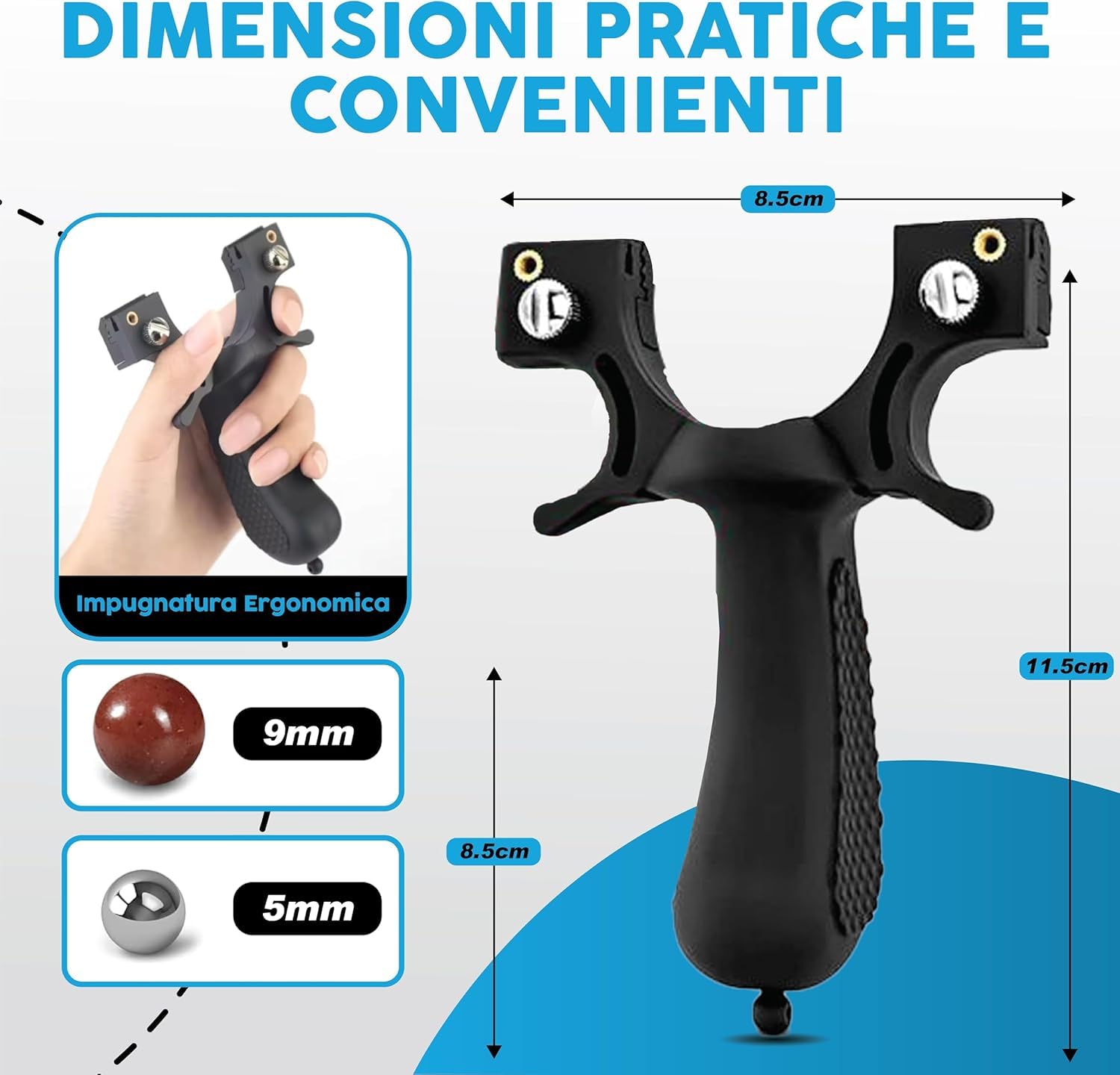 ZORKAM Dispositivo Sportivo - 3 Fasce Elastiche - 400 Palline Argilla e Acciaio – Borsa Portatile- Idea Regalo – Gioco all’Aperto Professionale di precisione - 2