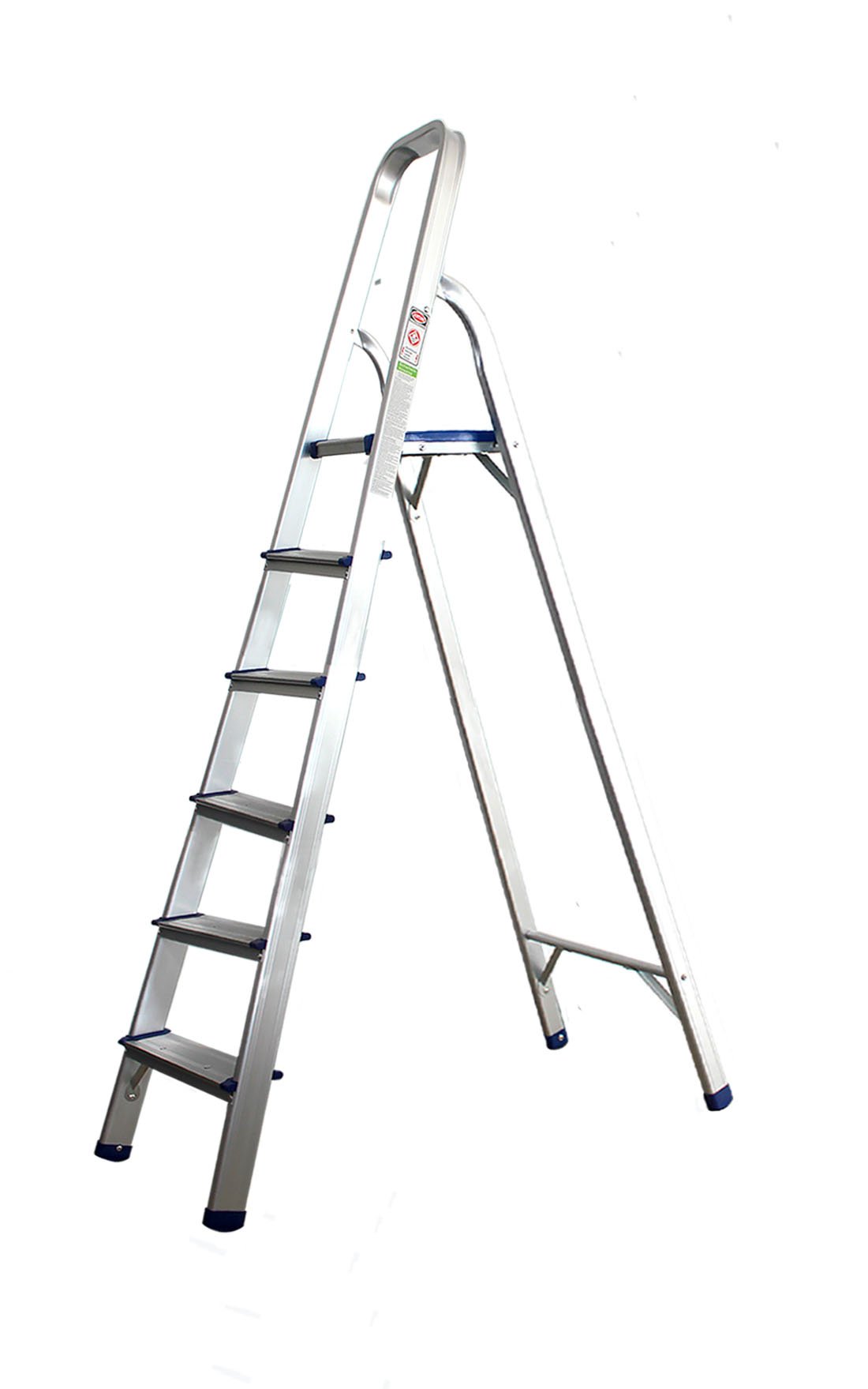 Aluminio Escalera con 6 peldaños multiusos Escalera Multi Función multiusos Taburete Andamio