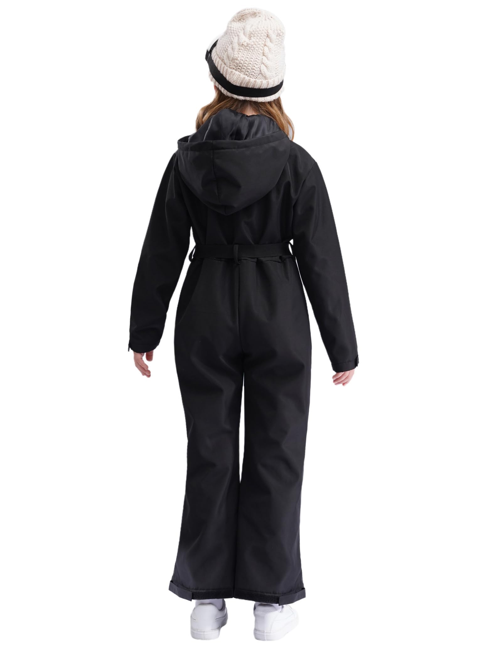 inlzdz Completo Tuta da Sci da Bambina Unisex Tute da Neve con Cappuccio Jumpsuit Inverno Caldo Pantaloni Impermeabili per attività all'aperto sugli Sci