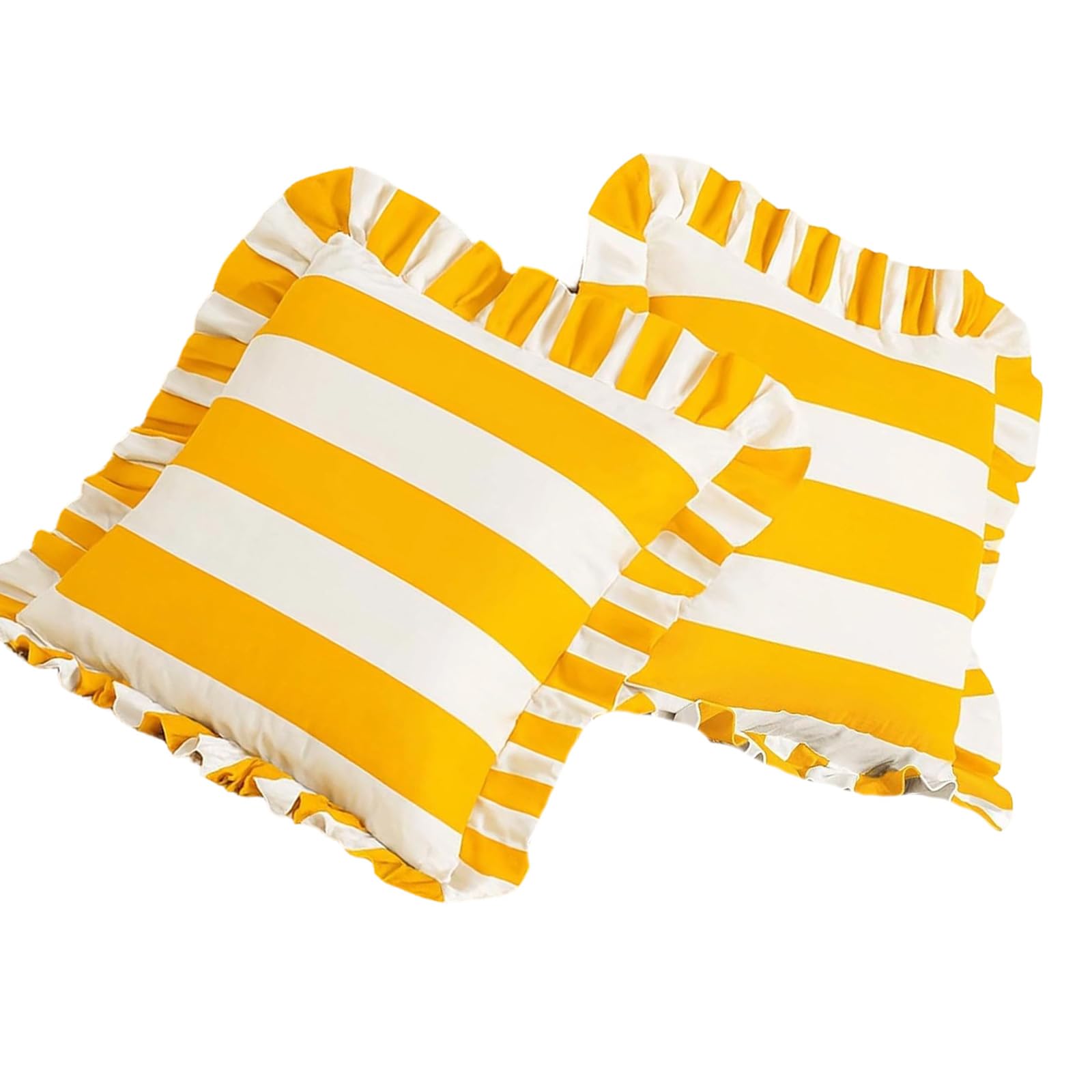 Tsophreniq Of 2 Piece Decorative Throw Pillow Cover Stripe Pattern Waterproof Polyester Fabric with Invisible Zippers Stripe Decorative Pillowcase