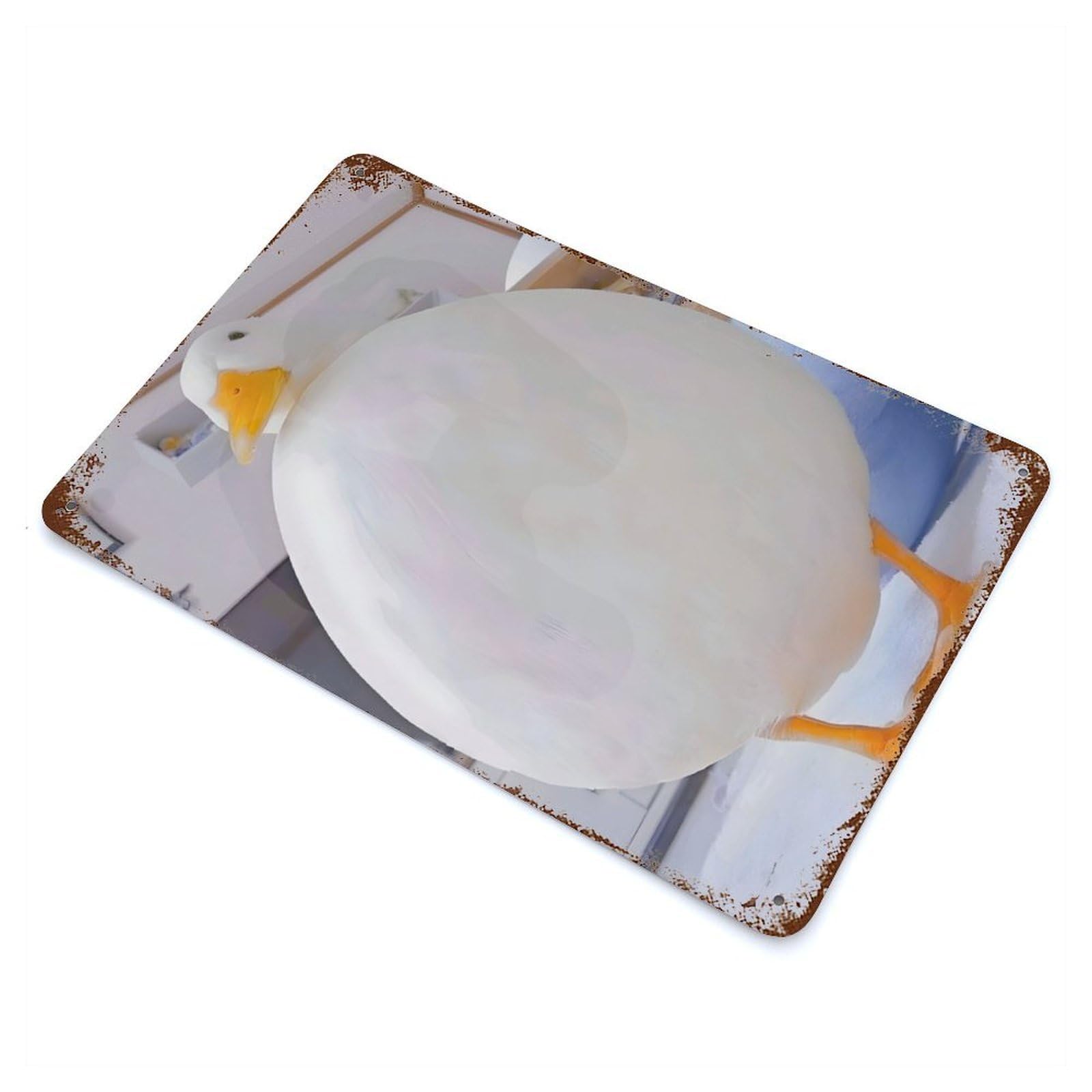 Fat Duck Animal Retro Metal Sign 11.8"x7.9", Ideal for Shed, Workshop And Garage Wall Decor