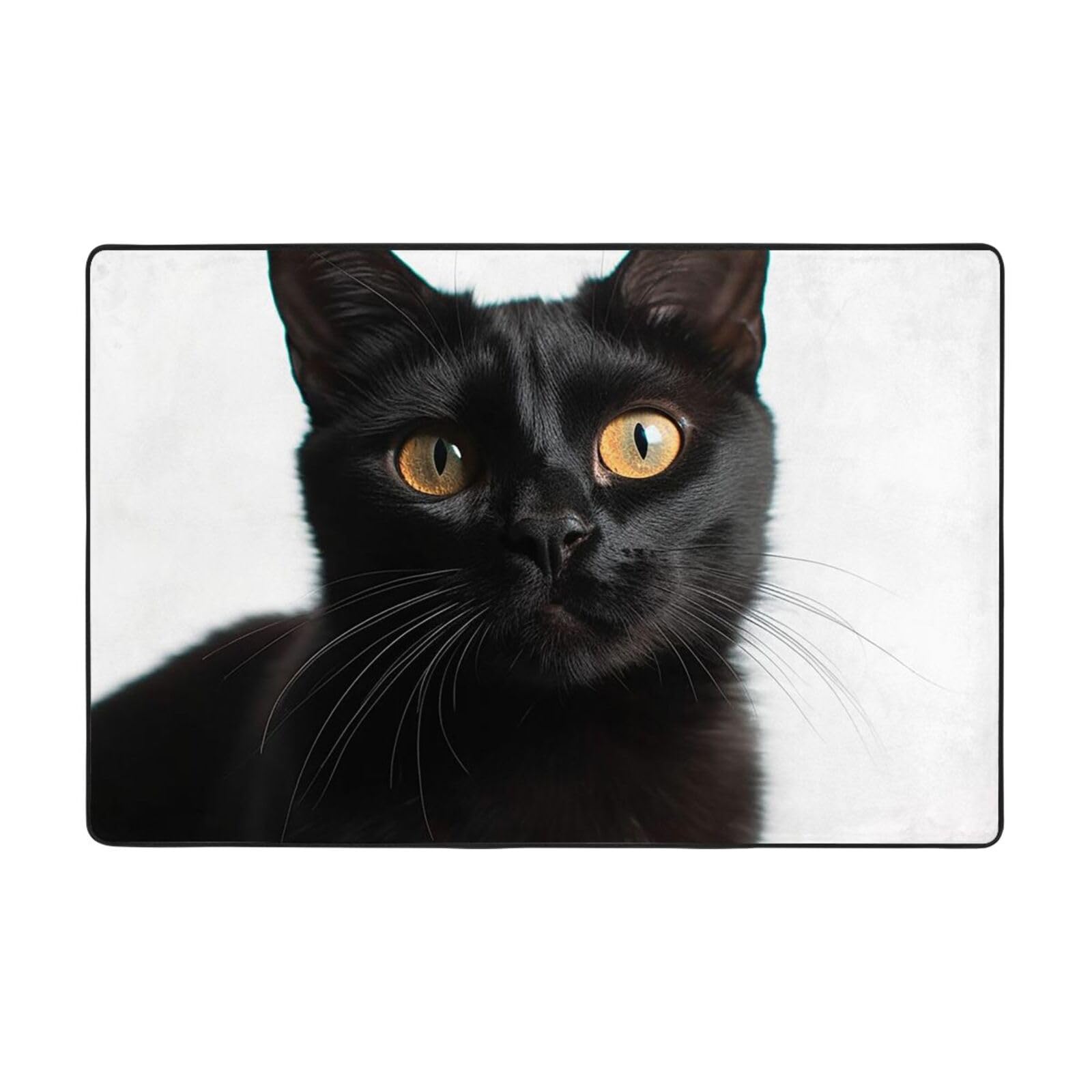 Tapis de chambre chat noir pour créer un coin lecture ultra doux