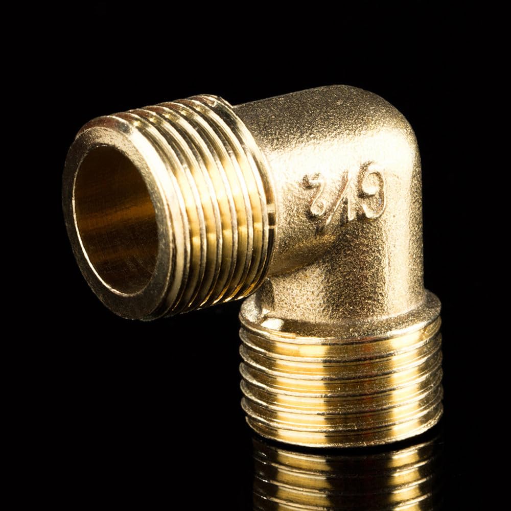 Conector de codo de latón de 90 grados con rosca hembra x macho de 1/8", 1/4", 3/8", 1/2", 3/4", 1"