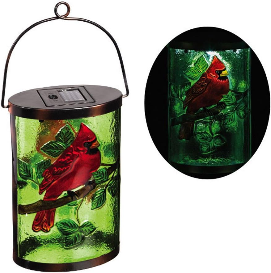 New Creative Cardinal Garden Friends Hanging Solar Lantern