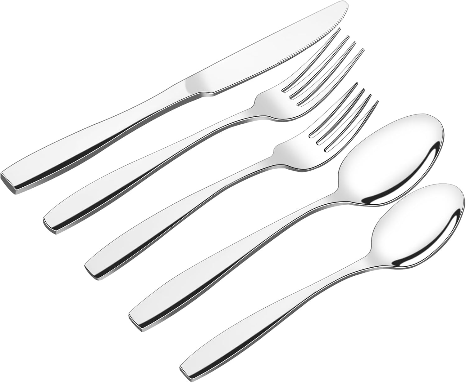 Ggbin 30 Pieces Flatware Set for 6, Stainless Steel Cutlery Set, Kitchen Silverware