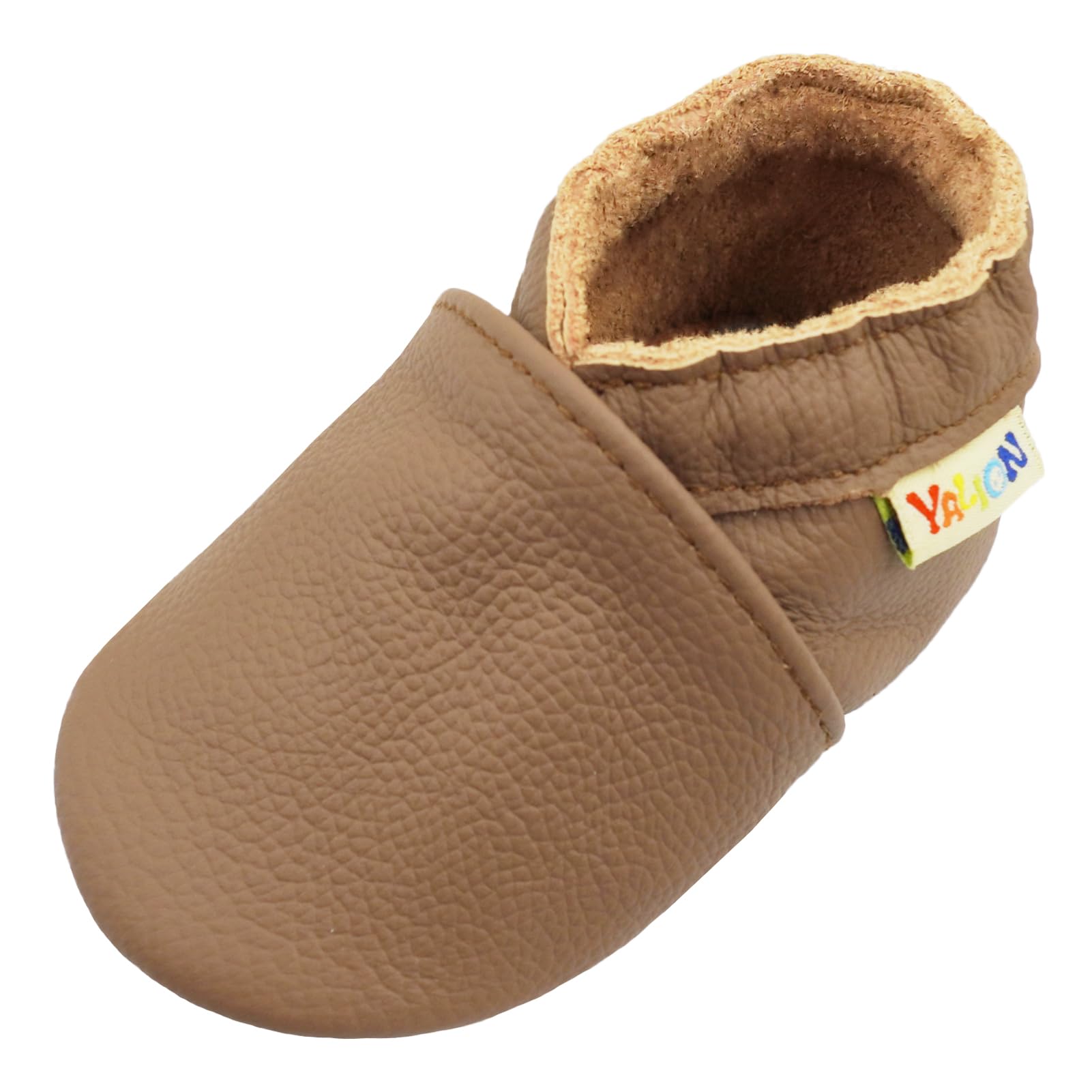 YALION Baby Shoes Soft Sole First Walking Crib Shoes, Slip-on Baby Boys Girls Slippers for Infant Toddlers, Non-Slip Leather Baby Moccasins — view 10