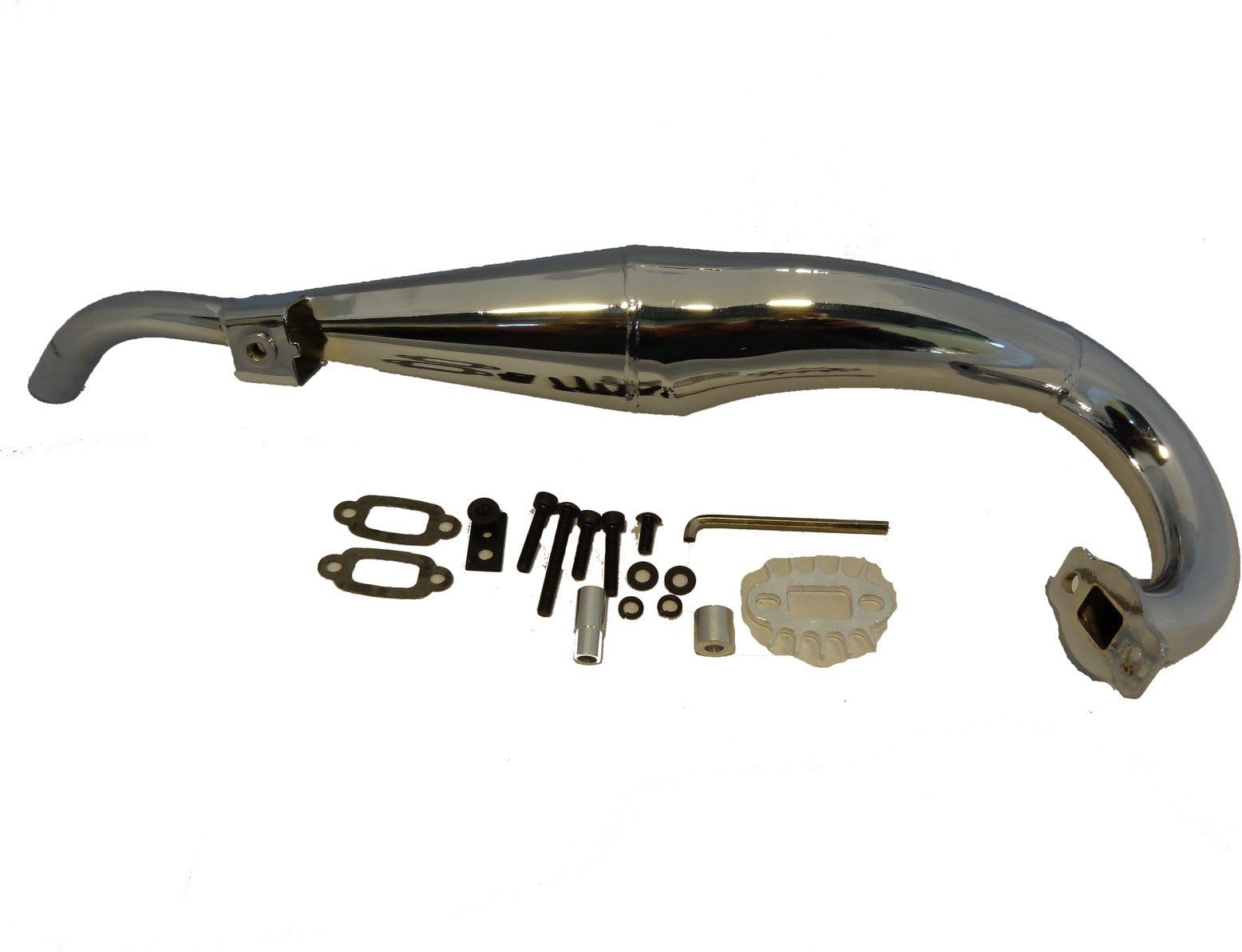 Rovan RC Performance Side Mount Tuned Exhaust Pipe Fits 1/5 Scale HPI Baja 5B King Motor Baja