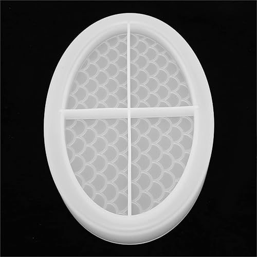 Miniatura 3 de Bandeja de resina de silicona, bandeja de resina, bandeja de silicona de resina, diseño de forma de escamas de pescado fácil de desmoldear el uso