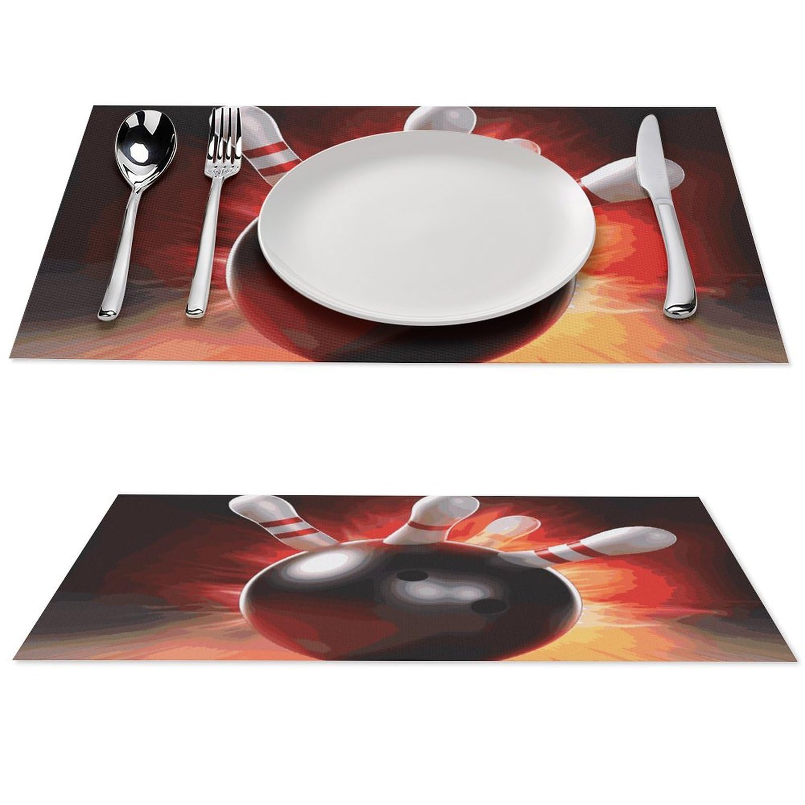 Set de table PVC bowling (lot de 4) lavable et imperméable pour repas