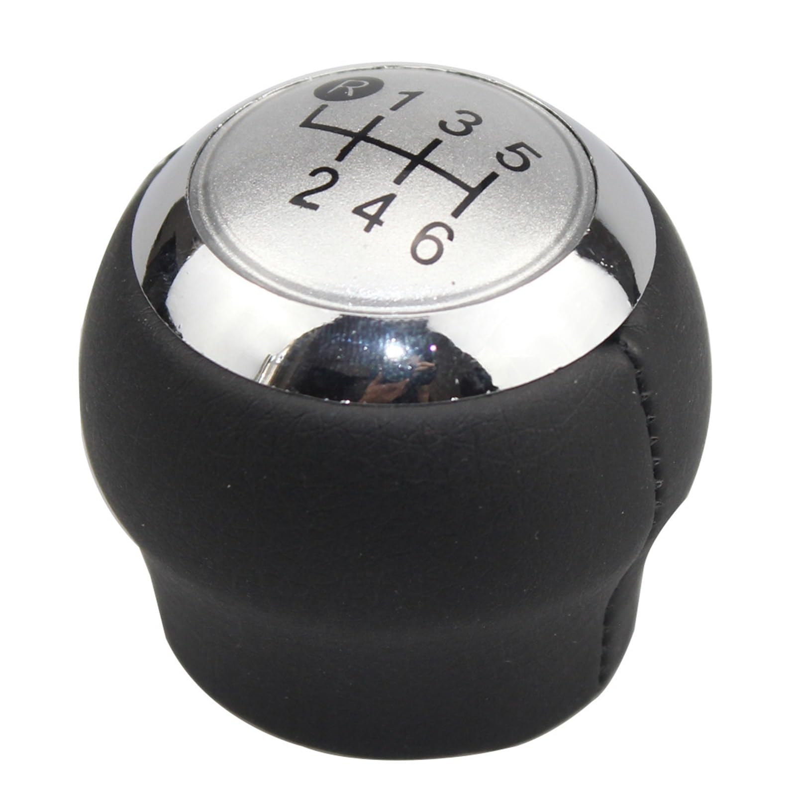 ZNCOJL Car Gear Stick Knob for Toyota for Corolla for Vios for Levin Manual Gear Shift Knob Shifter Lever Head No Modification Required(Silver,for 6 Speed)