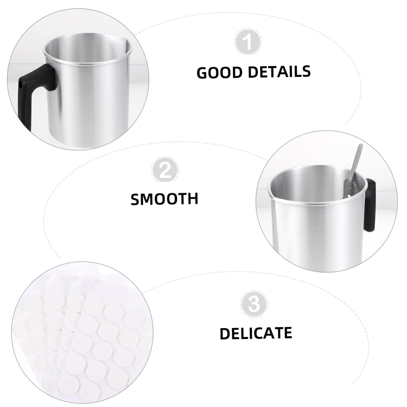 HOODANCOS Kit de Fabricación de Velas de Acero Inoxidable 1, 2 L, 1 Juego