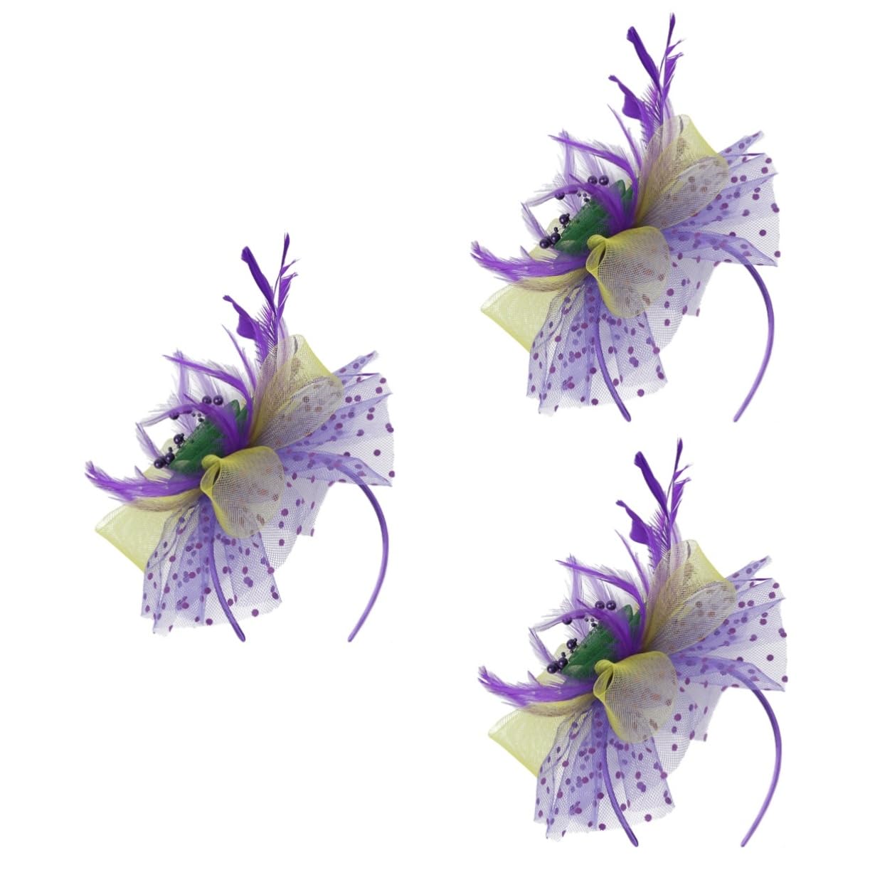 ifundom 3pezzi Fascinator Sposa Elegante Con Decorazioni Floreali e Rete Cappello Per Cerimonie e Tea Party Accessorio Versatile Con Fermagli e Cerchietto Vivaci e Leggero Per Matrimonio e