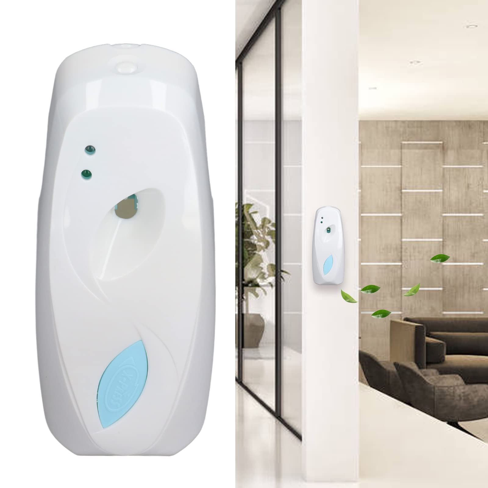 Automatischer Lufterfrischer-Sprühspender, Wandmontierter Duftspender, Zeitgesteuerte Lichtwahrnehmung, Automatischer Duftsprüher für Zuhause, Badezimmer, Toilette, Büro