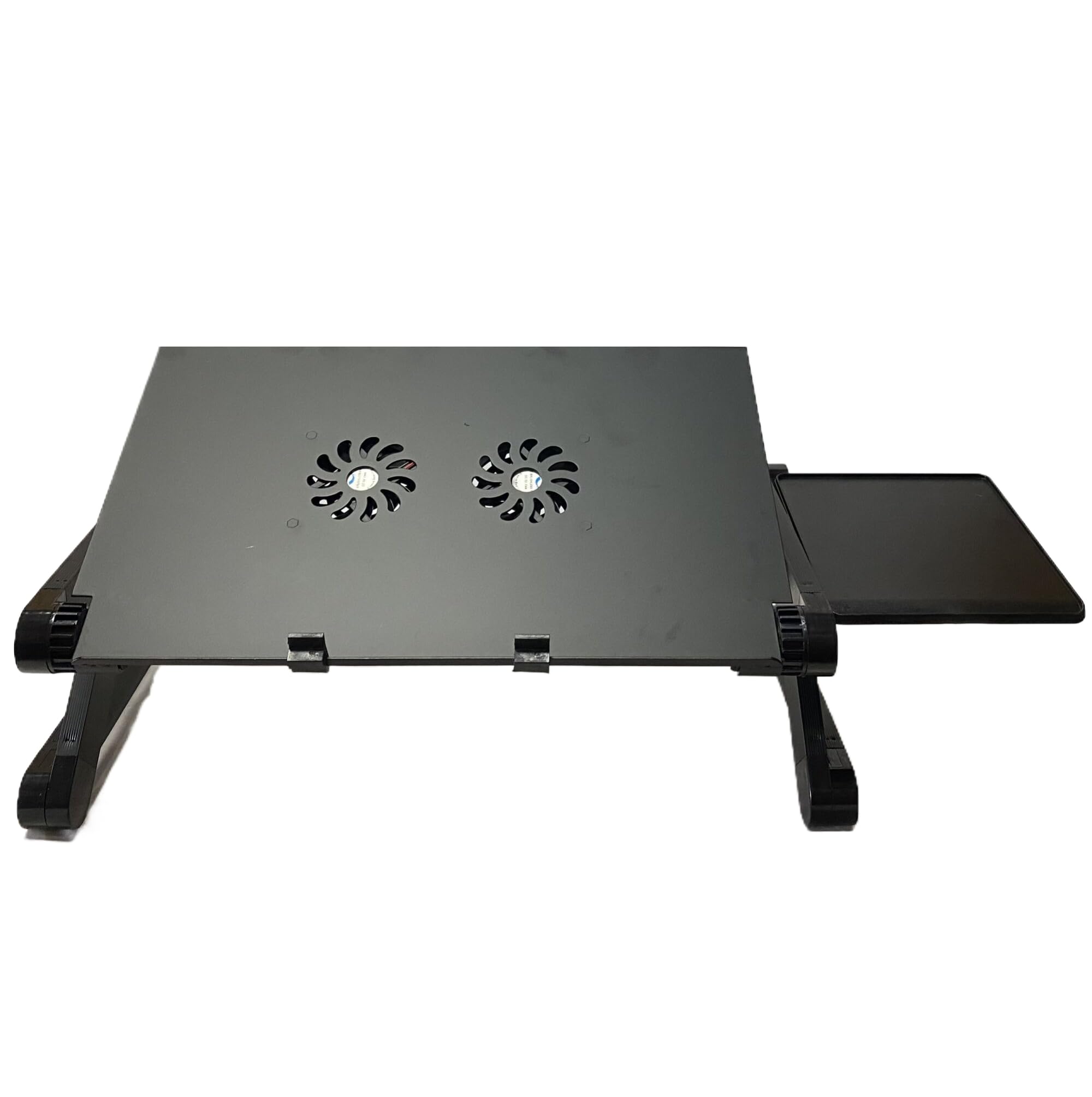 Escritorio ajustable para laptop de hasta 17 pulgadas, portátil, multifuncional, ergonómico, ventilado, bandeja de TV, cama, soporte para libros (420 x 260 mm, con alfombrilla de mouse y