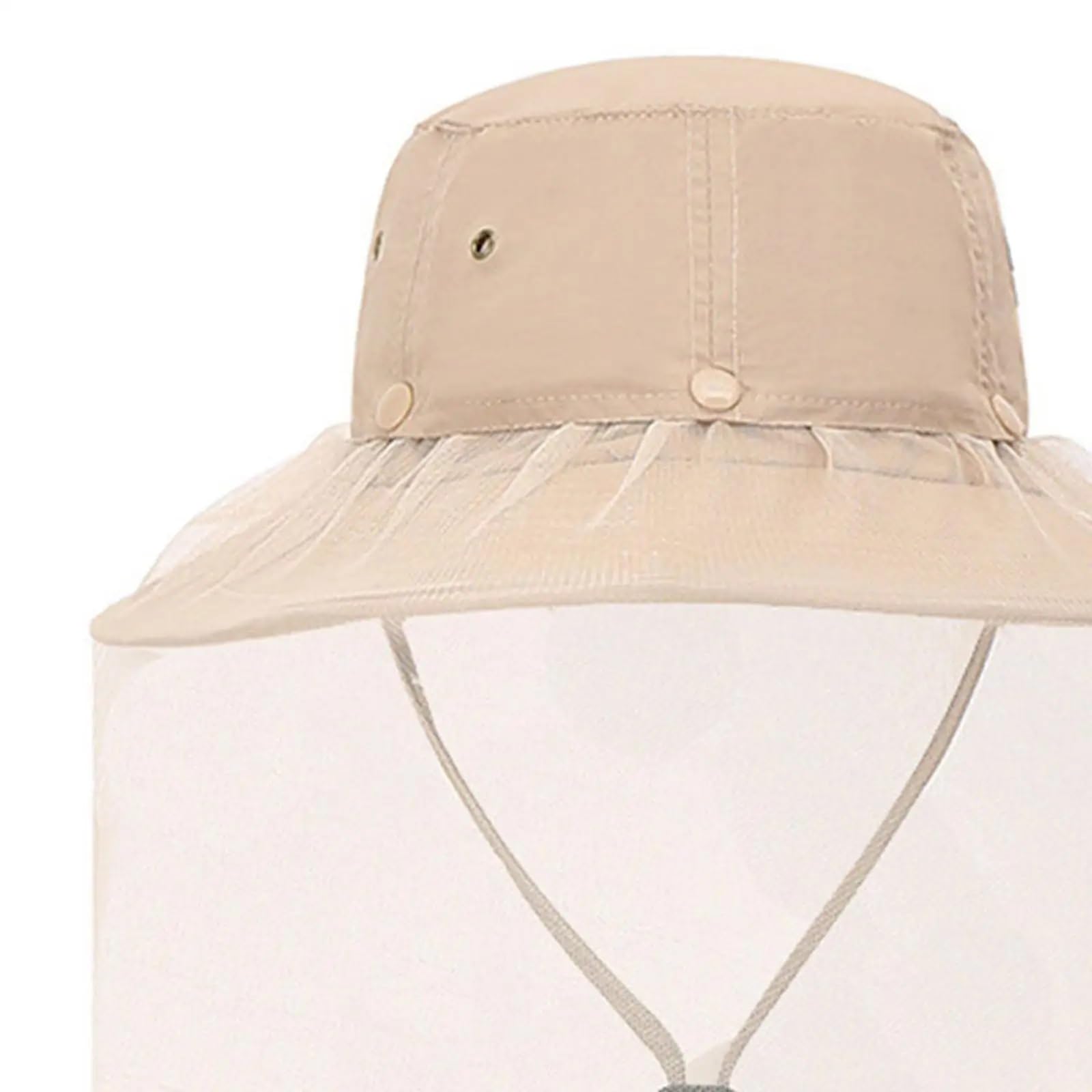Czapka z moskitierą na głowę, Czapka pszczelarza z siateczką i paskiem pod brodą, wielokolorowa, do pszczelarstwa, ogrodnictwa i kempingu(Light Grey)