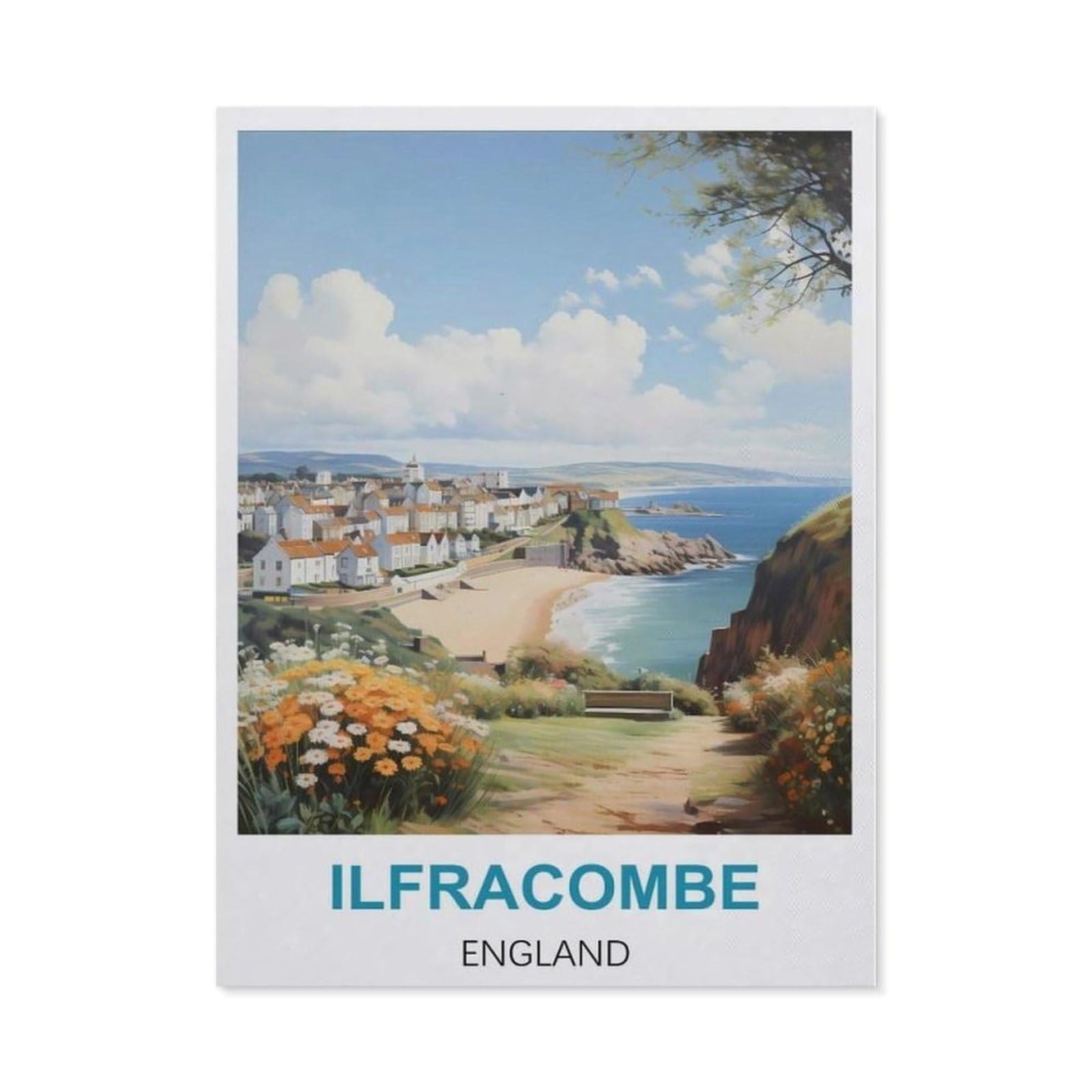 BEAYODKP 5D Diamond Painting Set ，Ilfracombe England（50 x 60 cm）
