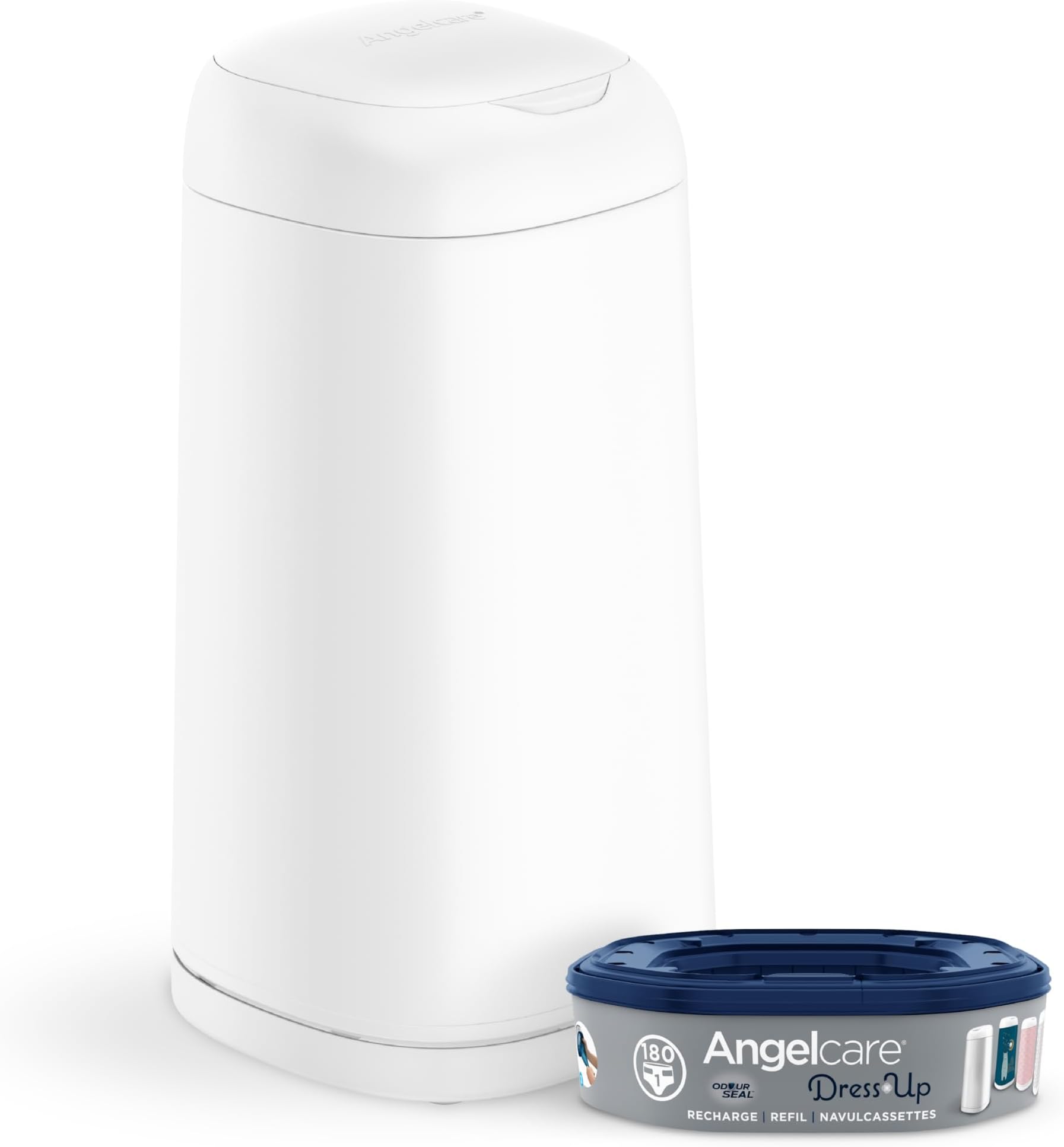 Dress Up Diaper Bin with Refill Pack - OdourSeal Technology, 7-Layer Odor Control, Hygienic Nappy Disposal, Keeps Nursery Fresh & Clean