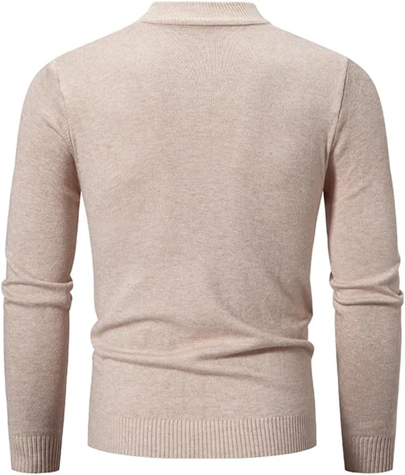 JSEIAJB Men's Half-high Turtleneck Sweater Commuter Business Casual Knit Outside Wear Inside Shirt