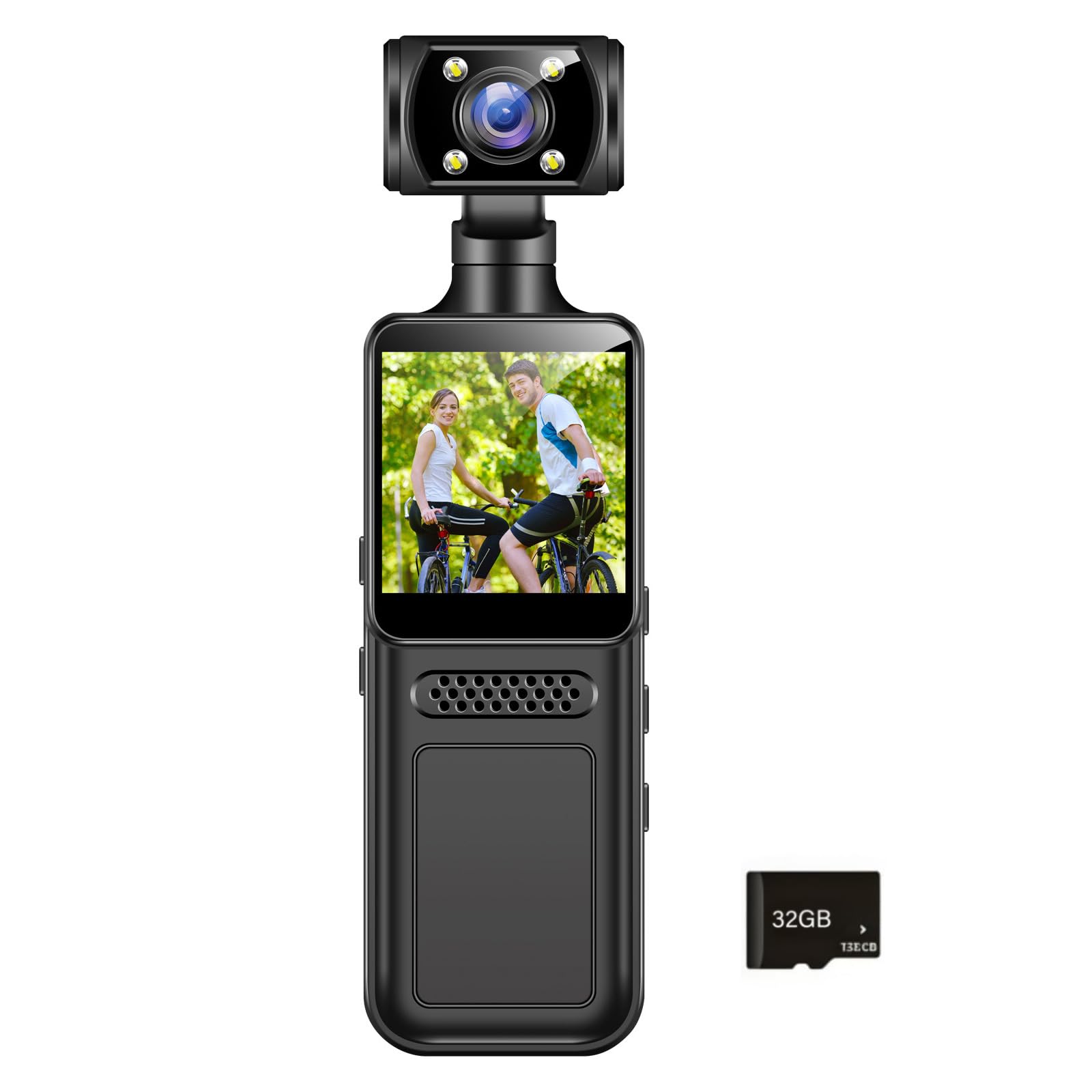 Portable Handheld 4K Pocket Camera 180 Degree Rotating Pocket Small Outdoor Sports Camcorder Sports-image-7