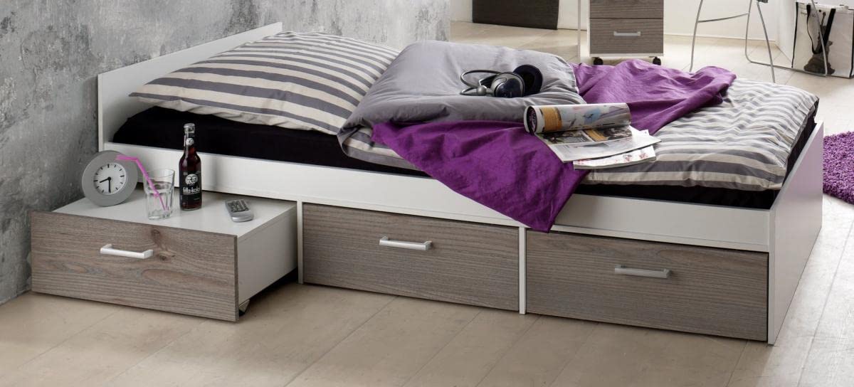 Jugendzimmer Berlin weiß matt Eiche Nelson 5-TLG. EAN 4260498522767