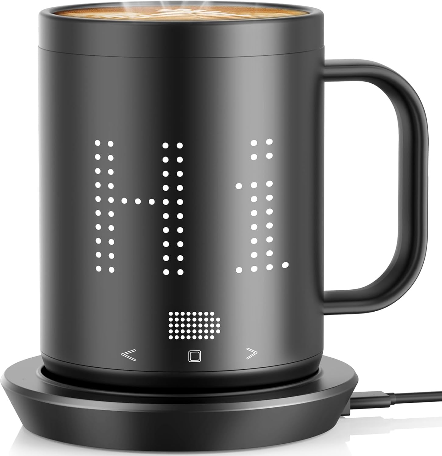 Mug Warmer for Coffee, Smart Beverage Warmer with 3 Temperature Settings, Touch Control, LED Display, Auto Shut Off, Coffee Cup Warmer for Desk, Office, Home, Fits Most Flat-Bottom Mugs