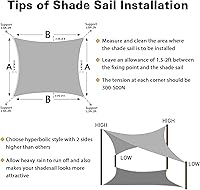 Vista 5 de 4'X4 Rust Red Shade Sail Rectangle Curved Sun Shade Sail UV Block Breathable for Patio Garden Outdoor Backyard (We Make Custom Size)