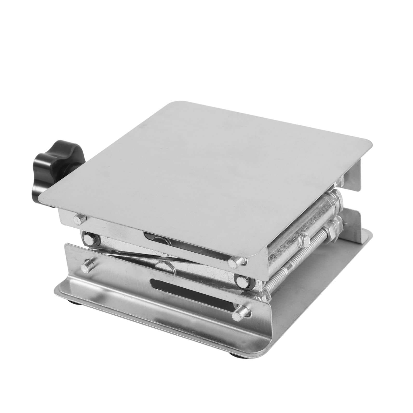 LIFKOME Laboratory Scissor Lifting Jack Platform Heavy-Duty Stainless Steel Height Stand Table Compact Design for Scientific Use Labs and Experiments