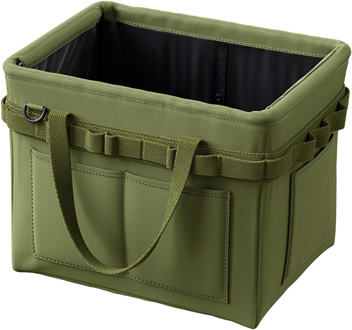 Multifunctional Foldable Tool Storage Tote Bag, Thickened Oxford Cloth, with Side Pockets and Hanging Straps