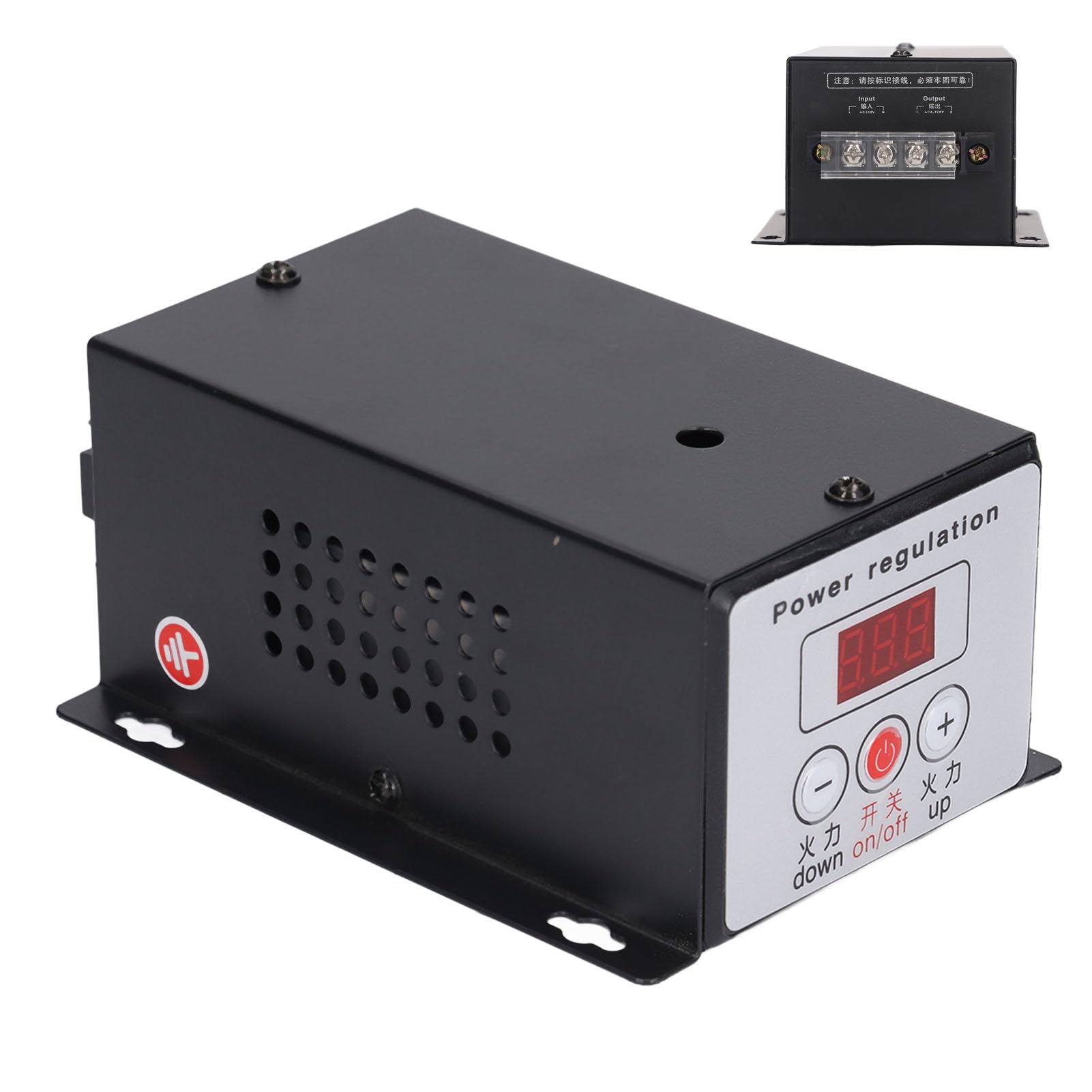 Regulador Transformador de Voltaje AC 220V, 10000W, Control de Velocidad y Potencia, Convertidor Paso Arriba Ajustable 0-220V, Retraso Cero, 25A