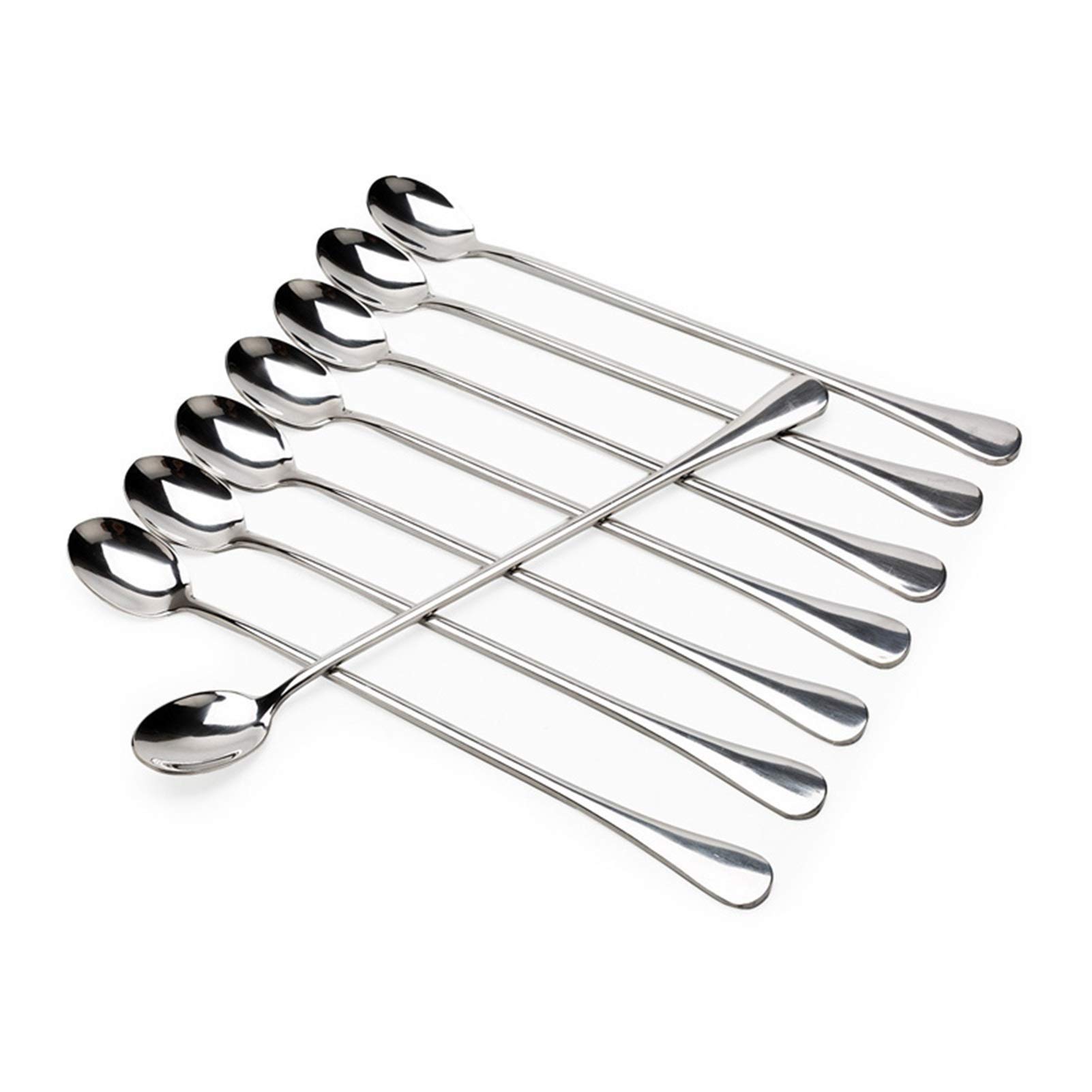 Cuillère à cocktail remuer acier inoxydable 9 pouces long manche pour crème glacée café