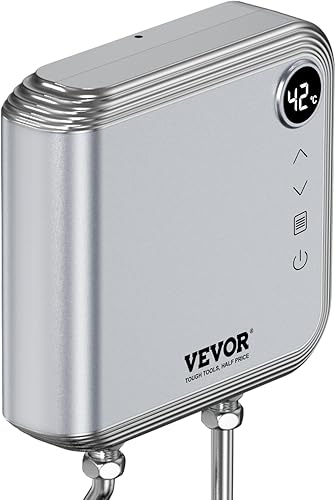 Miniatura 12 de VEVOR Calentador de agua eléctrico sin tanque, 7kw bajo demanda, caldera de agua instantánea debajo del fregadero, pantalla digital de temperatura y