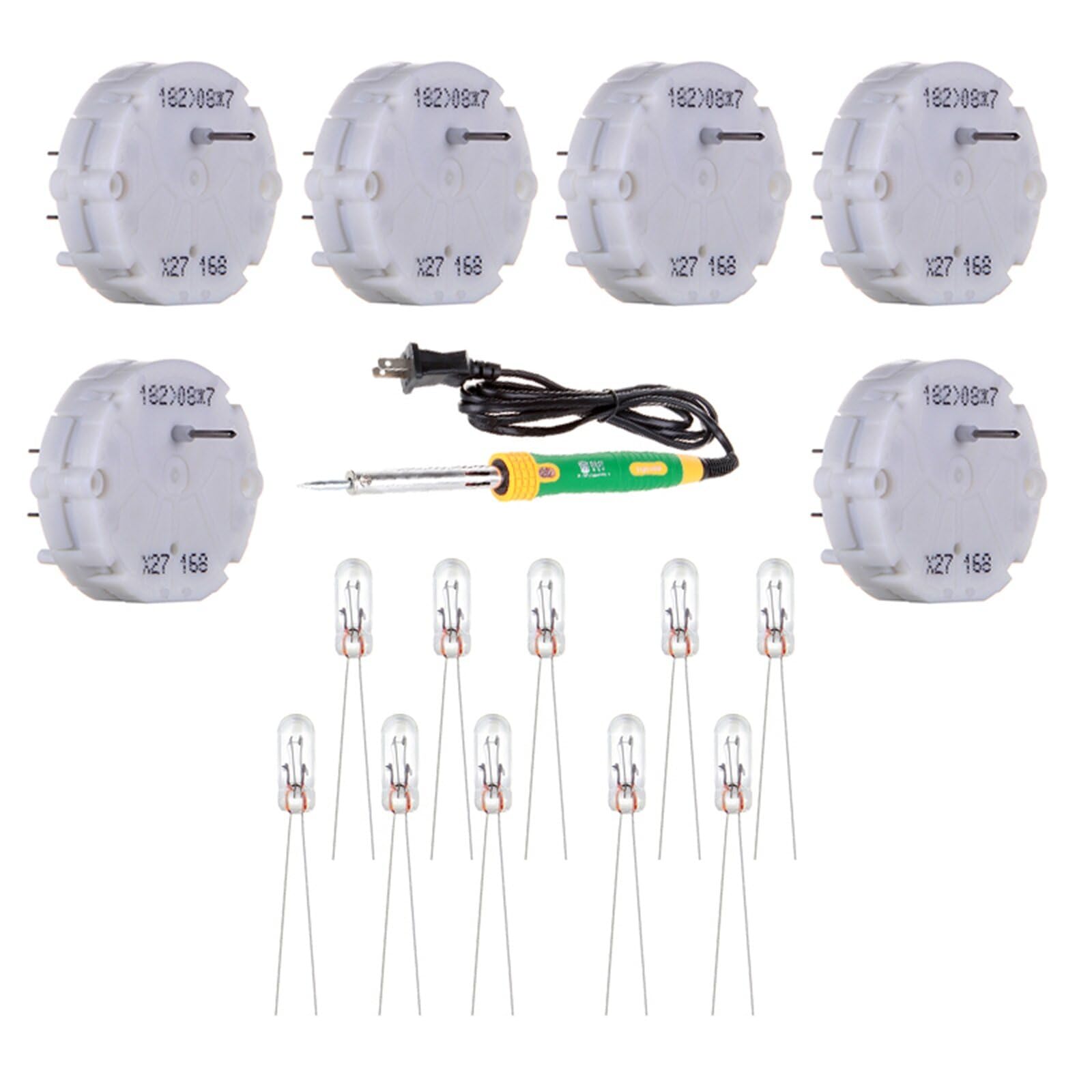 cciyu X27.168 Stepper Motors & 4.7mm Warm White Mini Halogen Bulbs & Soldering Iron