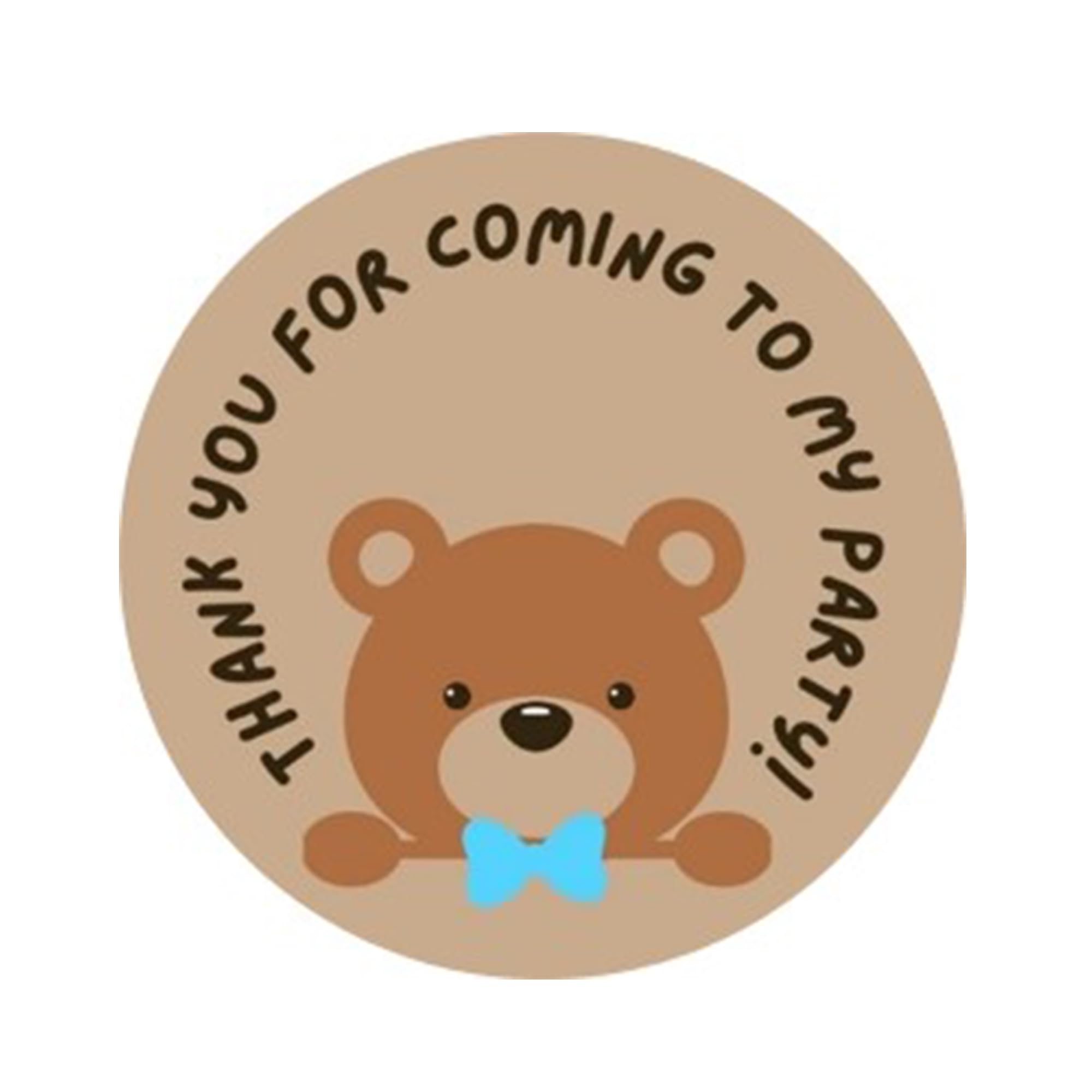 120 Stickers Thank You for Coming to My Party Round Matt Stickers for Party Bags & Sweet Cones (Style 4)