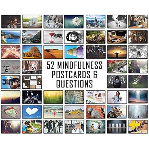 52 Mindfulness Conversation Questions and Images for Coaching Cards, Group Questions, Soft Skills, Ice Breakers, Team Building, Leadership Training etc Cover