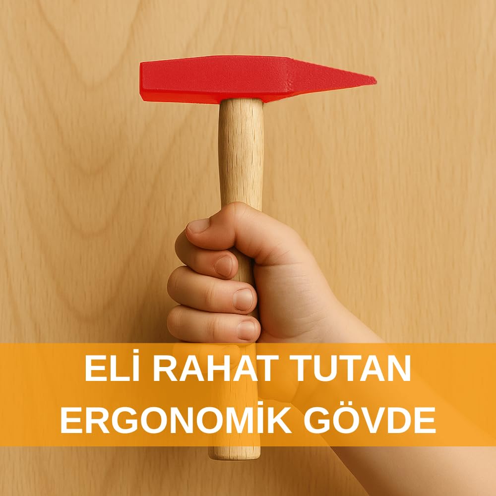 Beylini 140-200-300-500 Gram Profesyonel Ahşap Saplı Çift Taraf Çekiç Çelik Baş Ergonomik Çivi Çakma Ince Işçilik Dayanıklı (140 GR)