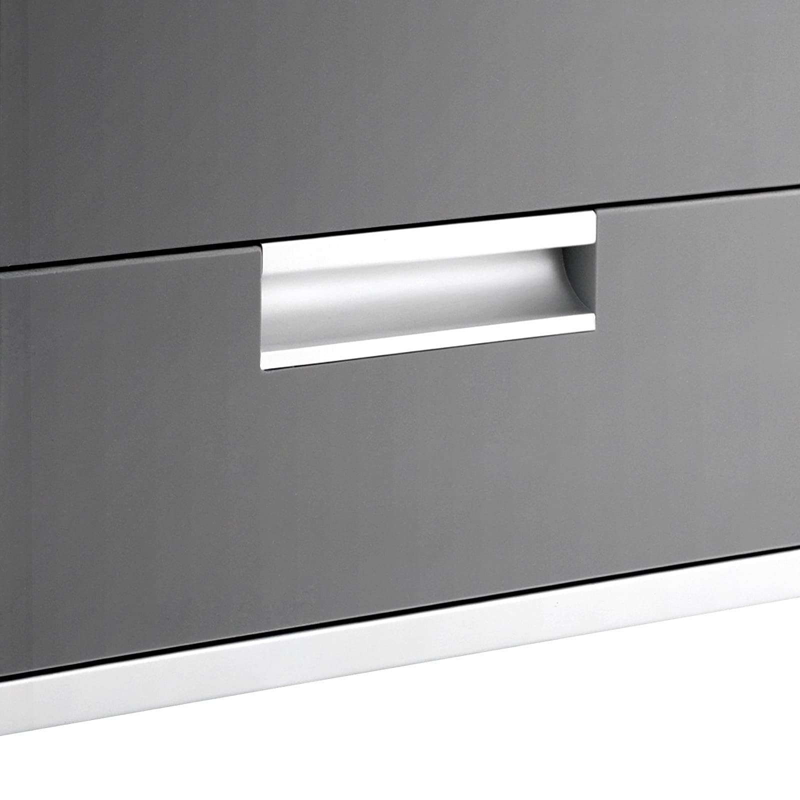 Organizzatore da scrivania con telaio in lega di alluminio a 5 cassetti, scatola di immagazzinaggio cartelle bloccabili, ideale per riporre forniture per ufficio
