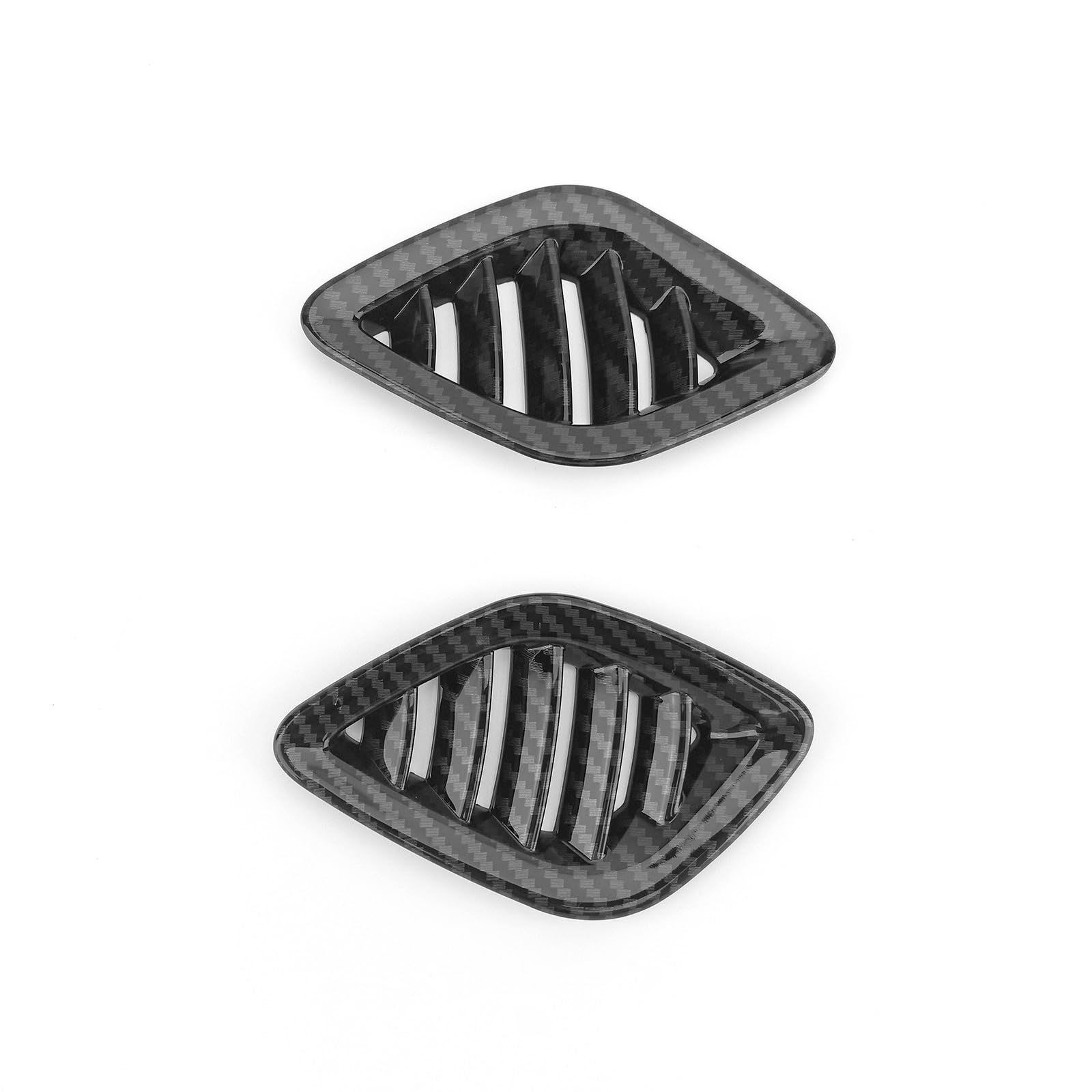 Carbon Fiber Style Side Air Conditioning Vent Outlet Trim Frame Cover Right & Left AC Air Vent Cover Compatible with 2019-2022 Hyundai Veloster JS N line Automotive Accessories