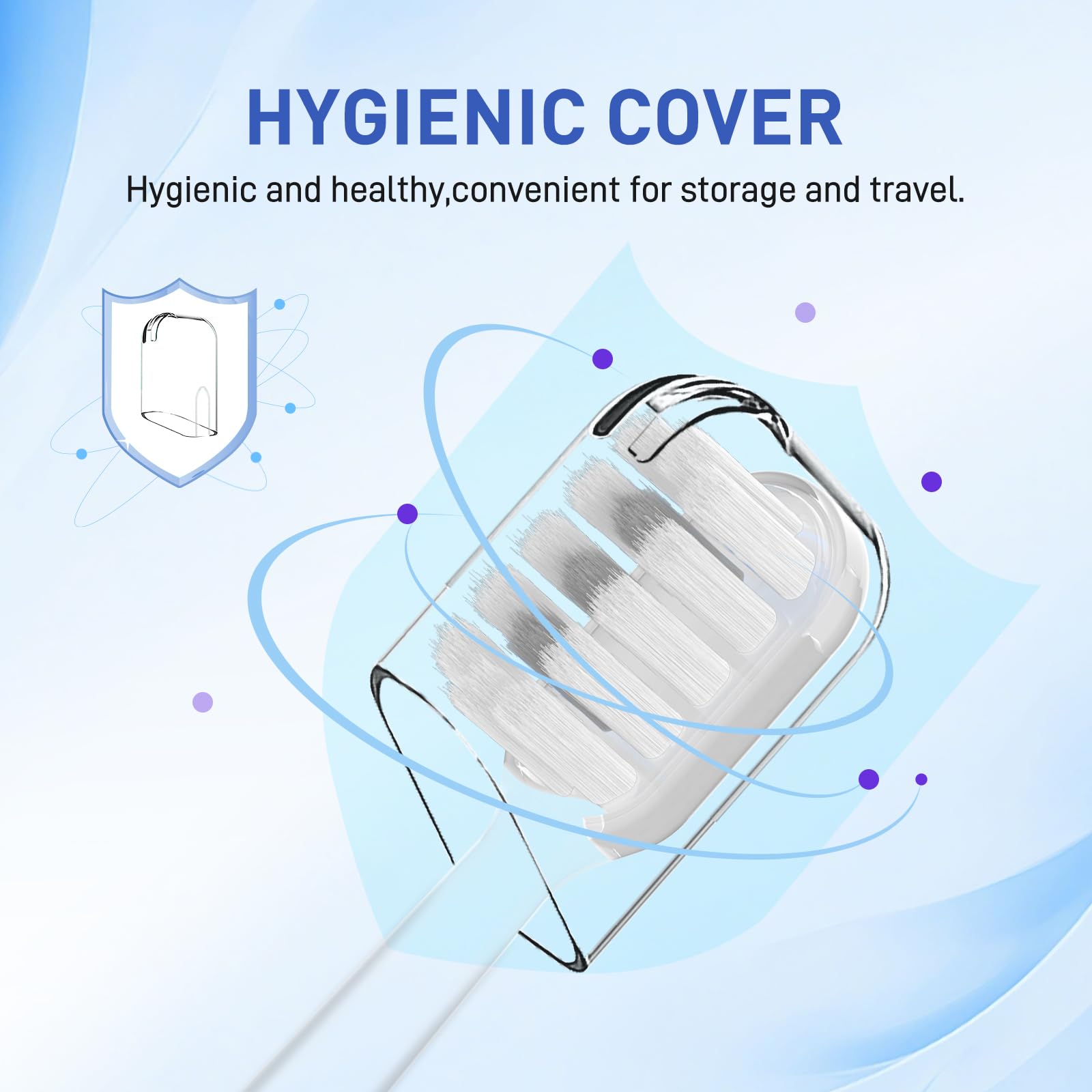 Cabezales de repuesto para cepillo de dientes eléctrico Laifen Wave, cuidado de las encías, transparente, paquete de 10