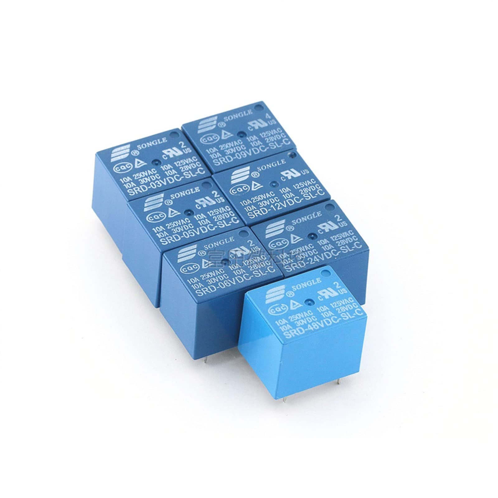 GJZIFGFWQ 5PCS Relay SRD-05VDC 06VDC 09VDC 12VDC 24VDC 48VDC-SL-C 5PIN 10A(24VDC-SL-C)