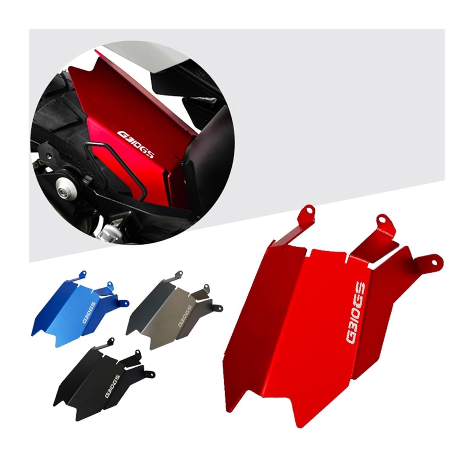 Motorrad Schutzblech hinten für Motorrad für G310R, G310GS und G310 GS R 2017-2023 (Schwarz)