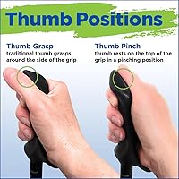 Vista 7 de York Nordic Motivator - Bastones de caminata para equilibrio y rehabilitación - Agarres de estabilidad patentados - Ligeros, ajustables y plegables